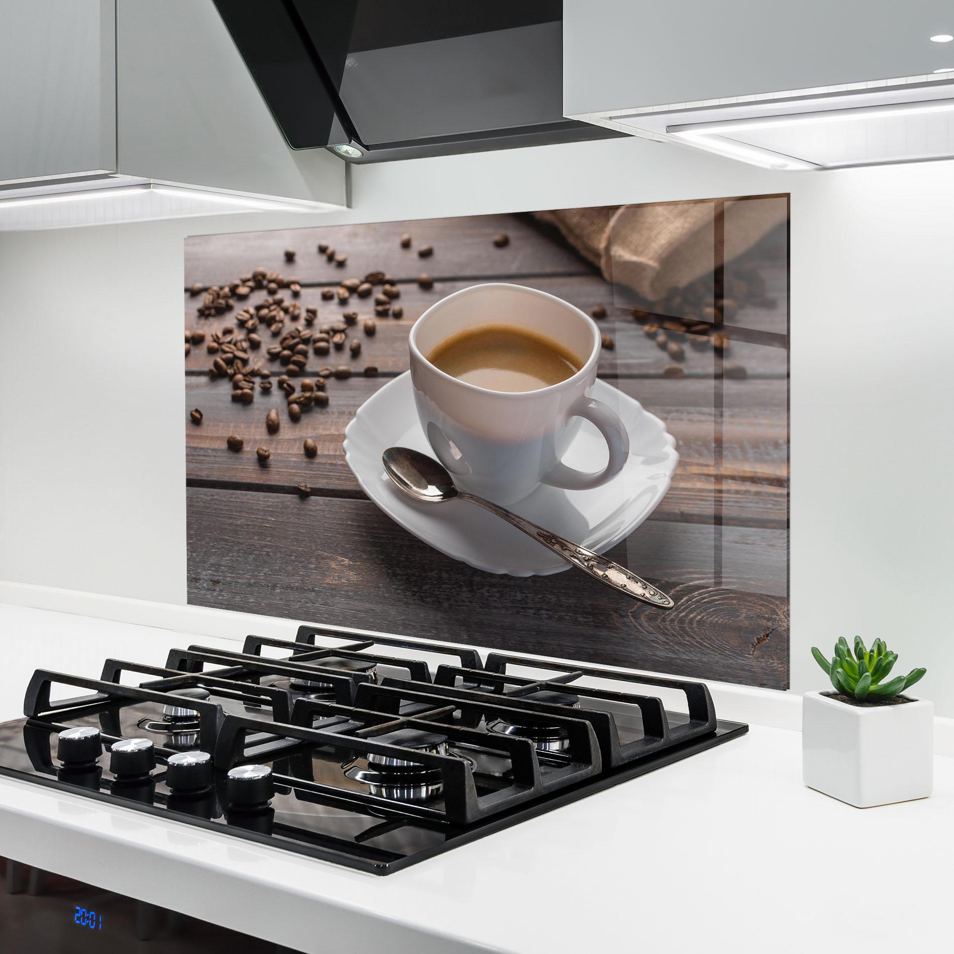 Стъклен панел за кухня Aroma Coffee mockup 6