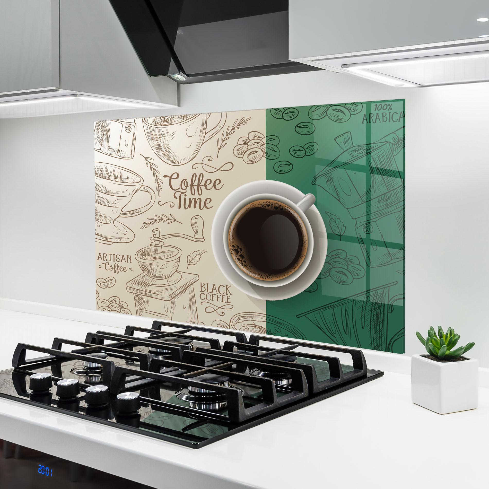 Стъклен панел за кухня Artisan Coffee mockup 6