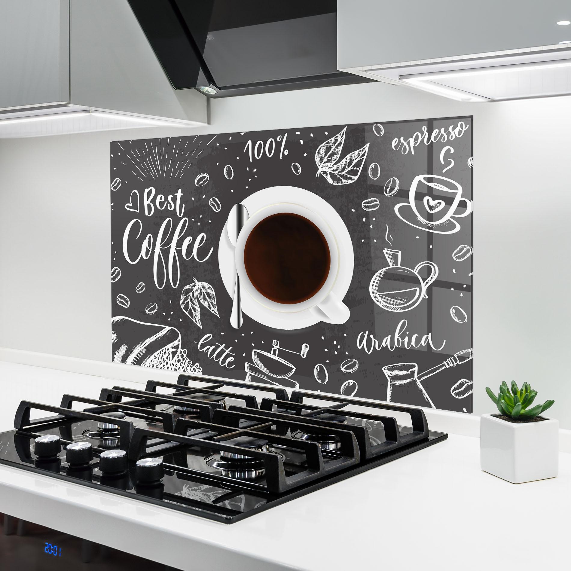 Стъклен панел за кухня Best Coffee mockup 6