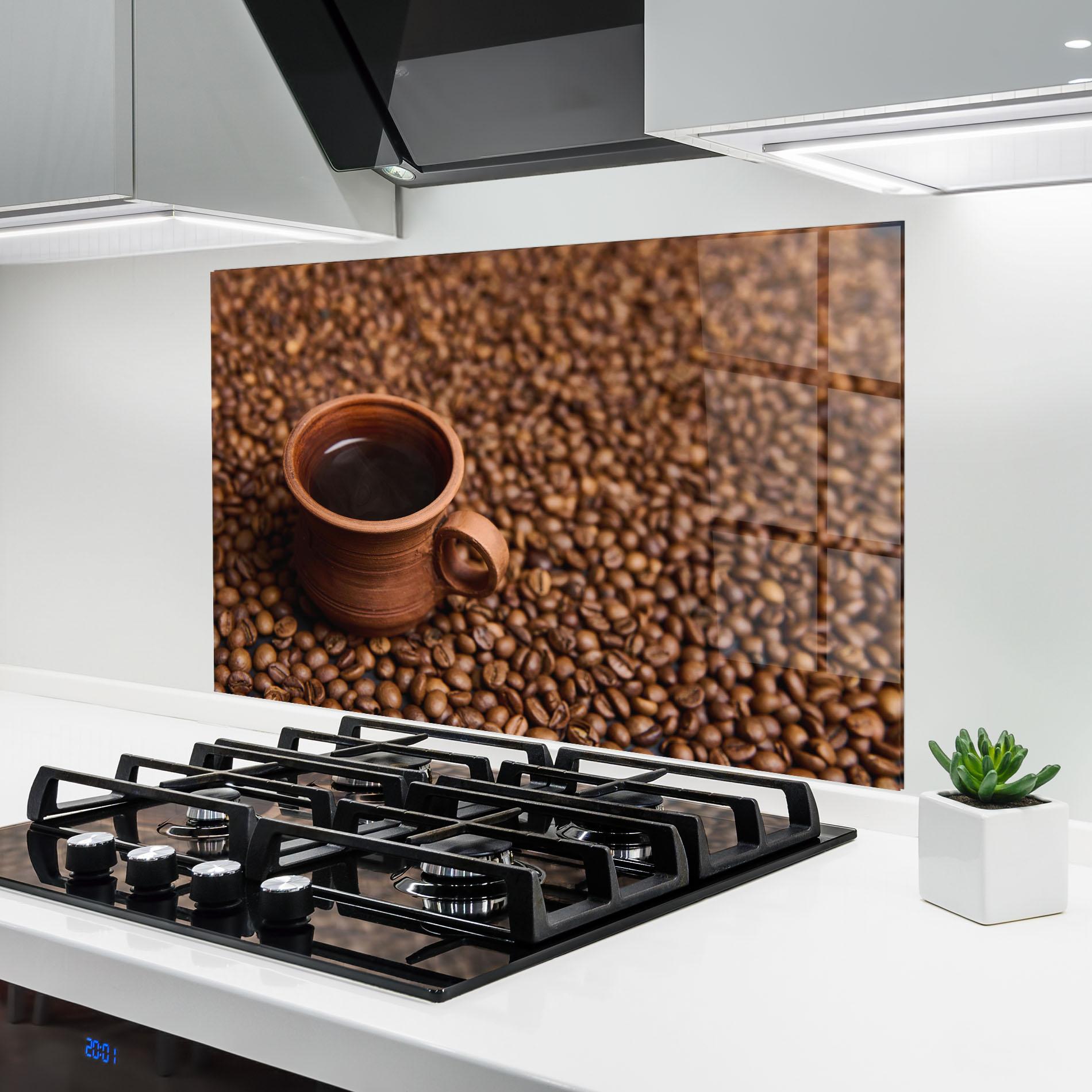 Стъклен панел за кухня Clay Coffee Cup mockup 6