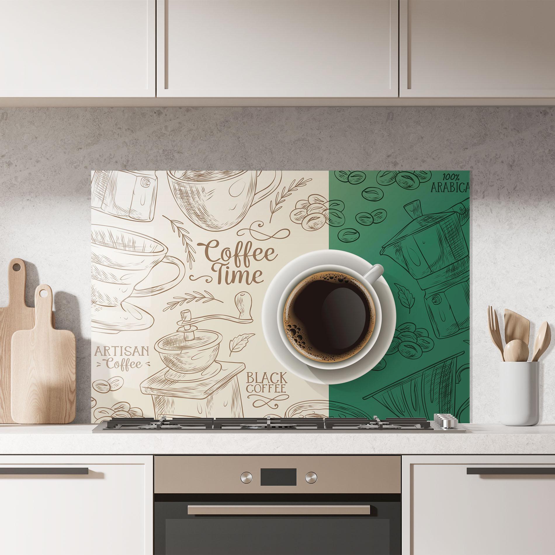 Стъклен панел за кухня Artisan Coffee mockup 7