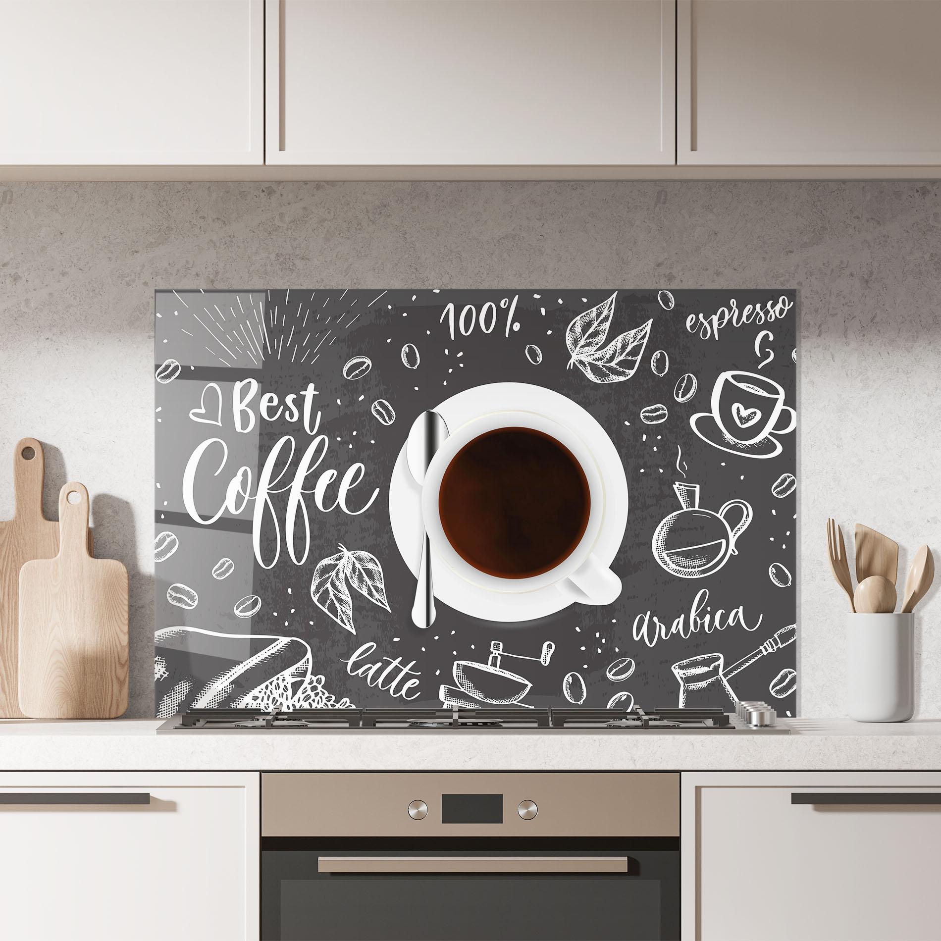 Стъклен панел за кухня Best Coffee mockup 7
