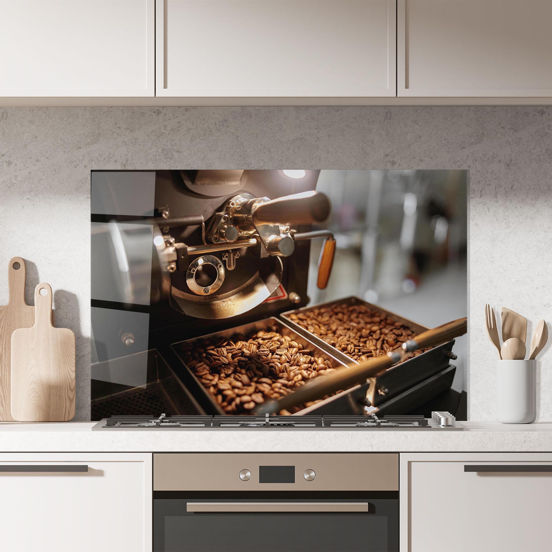 Стъклен панел за кухня Industrial Coffee Machine mockup 7