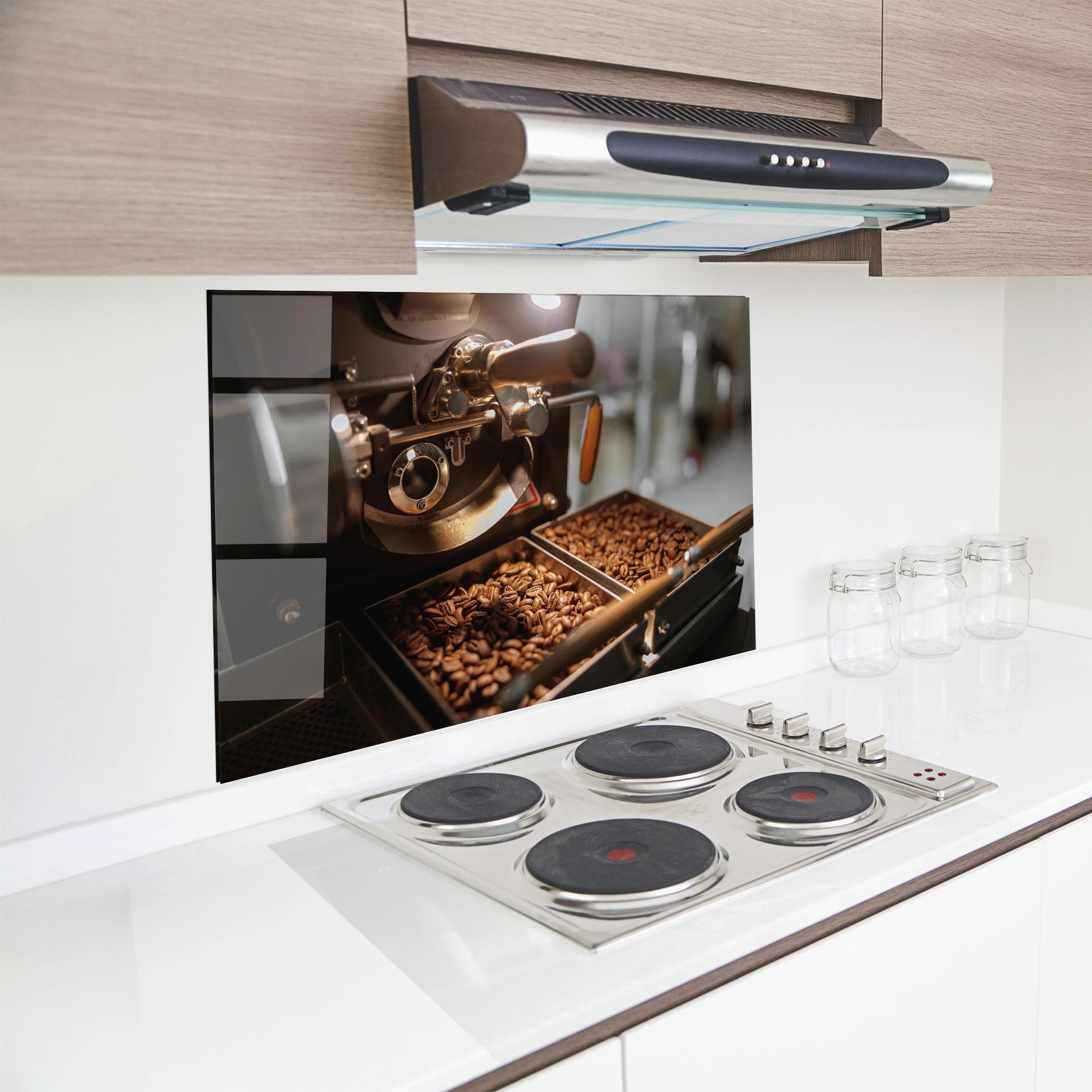 Стъклен панел за кухня Industrial Coffee Machine mockup 8