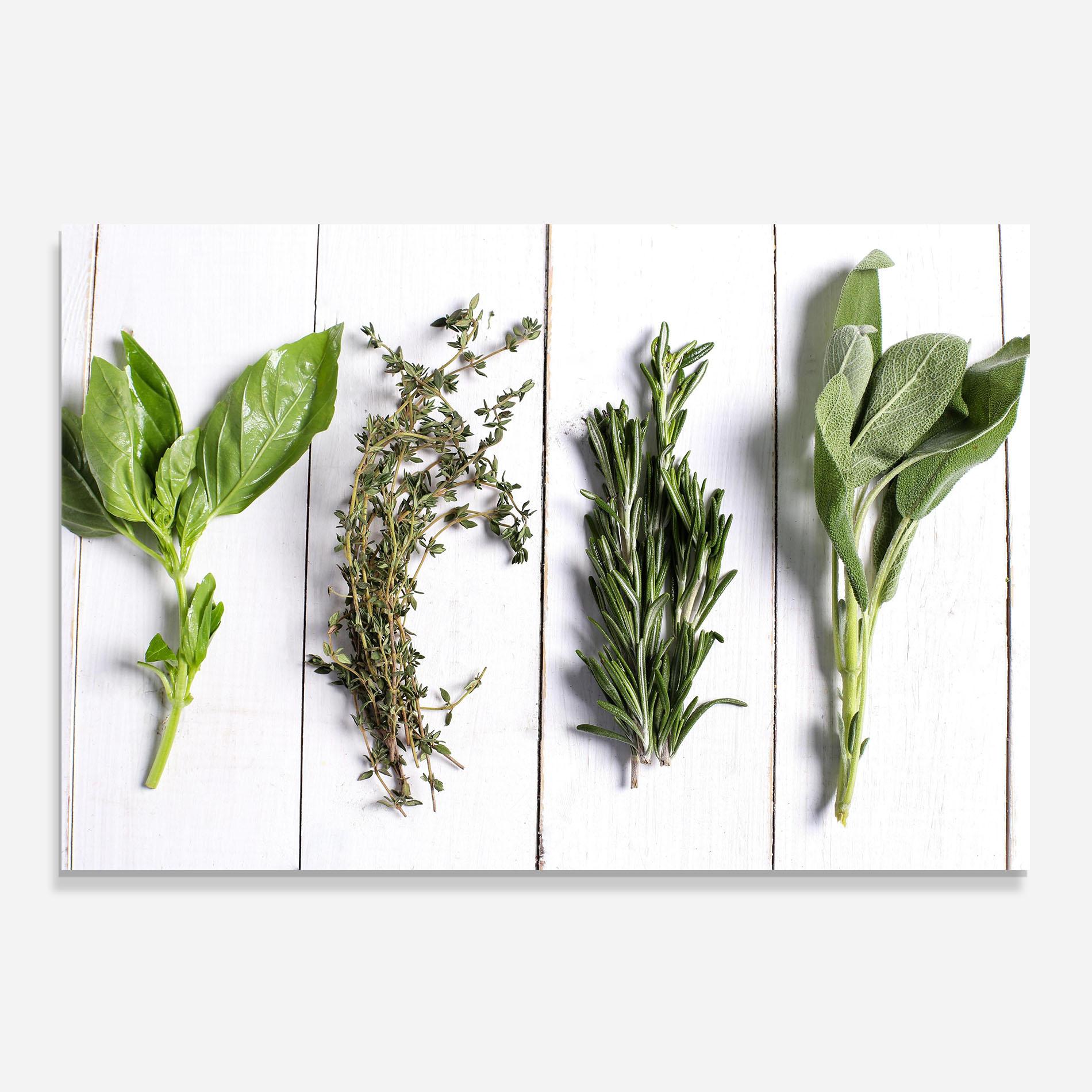 Стъклен панел за кухня Different Herbs mockup 0