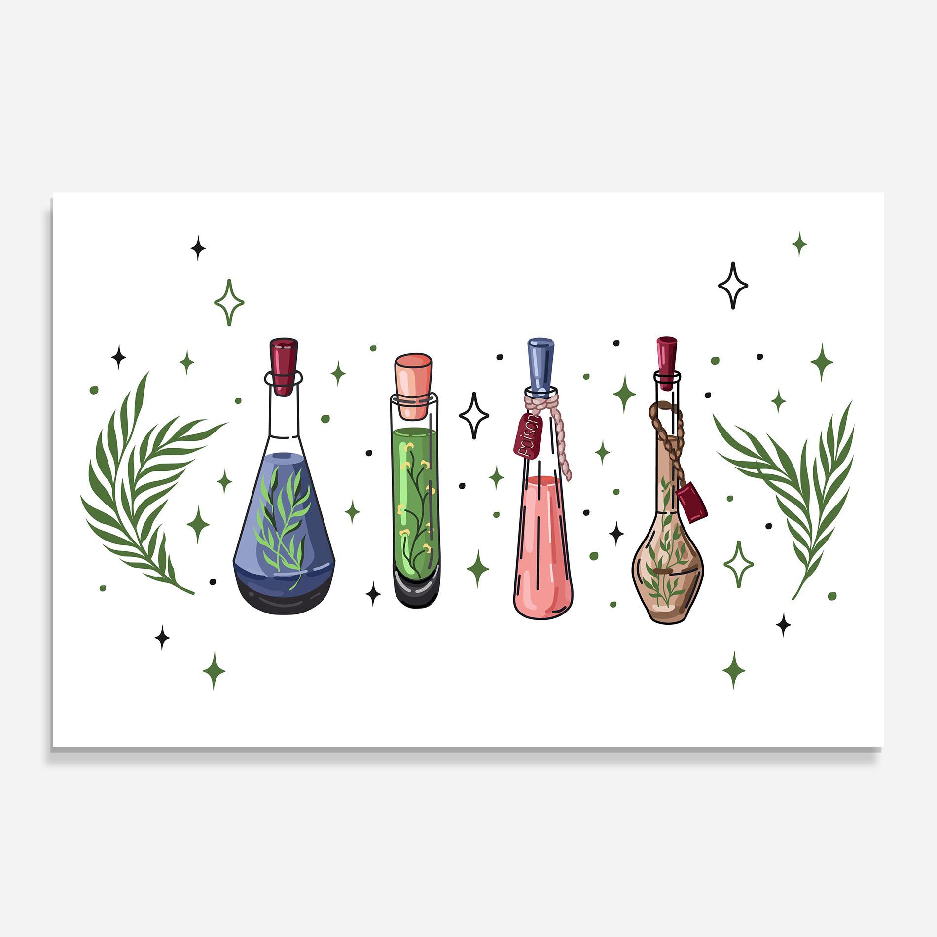 Стъклен панел за кухня Herbs Liquid mockup 0