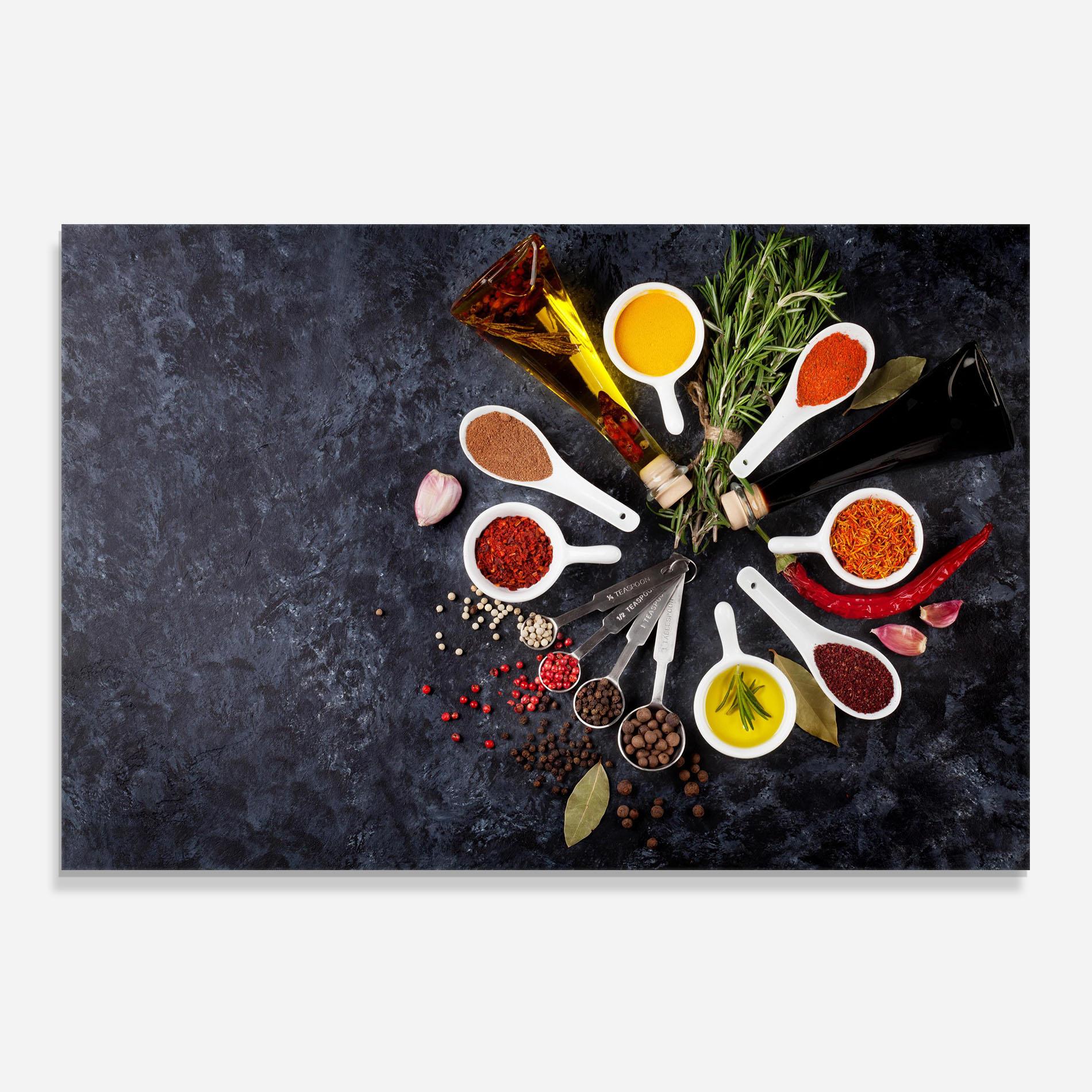 Стъклен панел за кухня Spices mockup 0