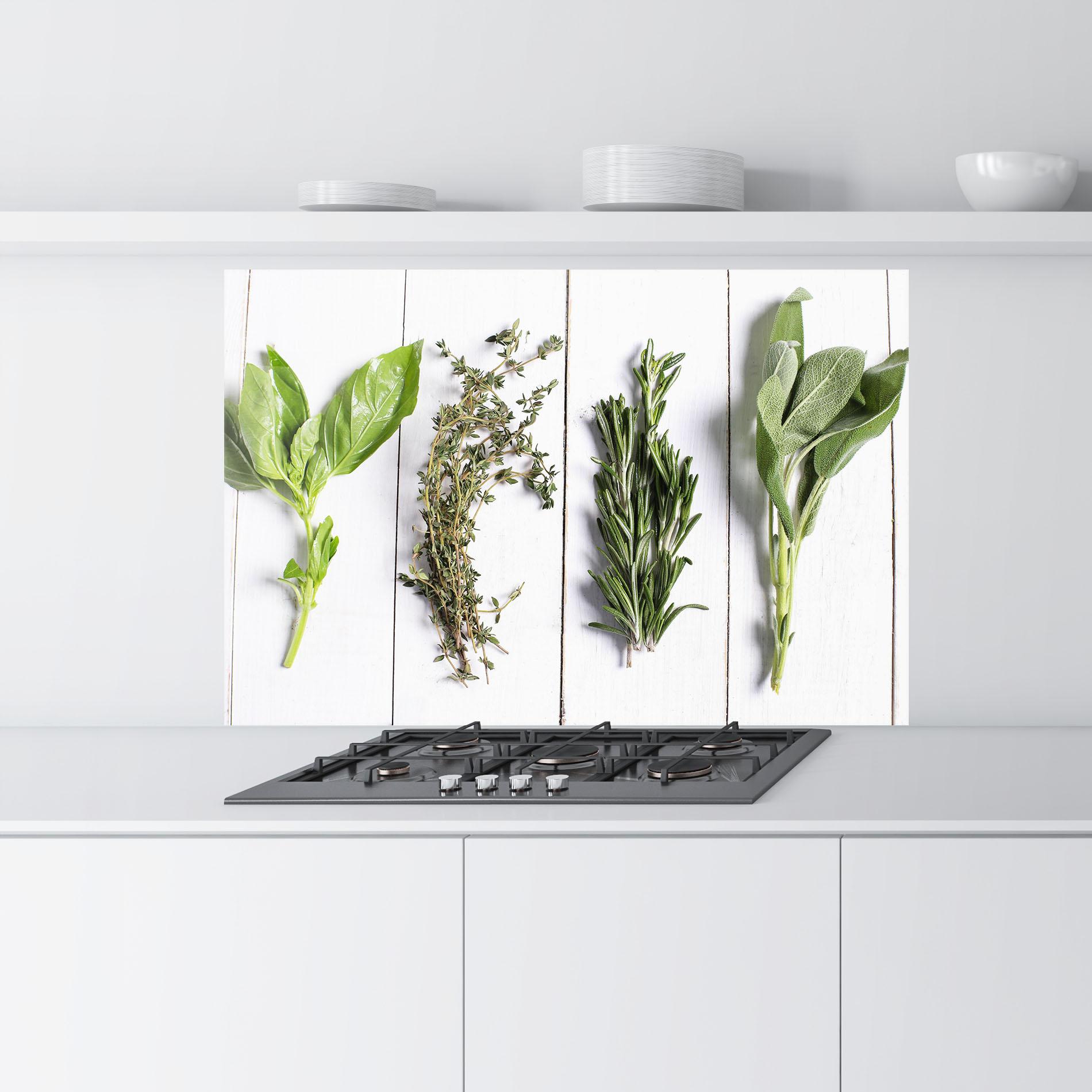 Стъклен панел за кухня Different Herbs mockup 9