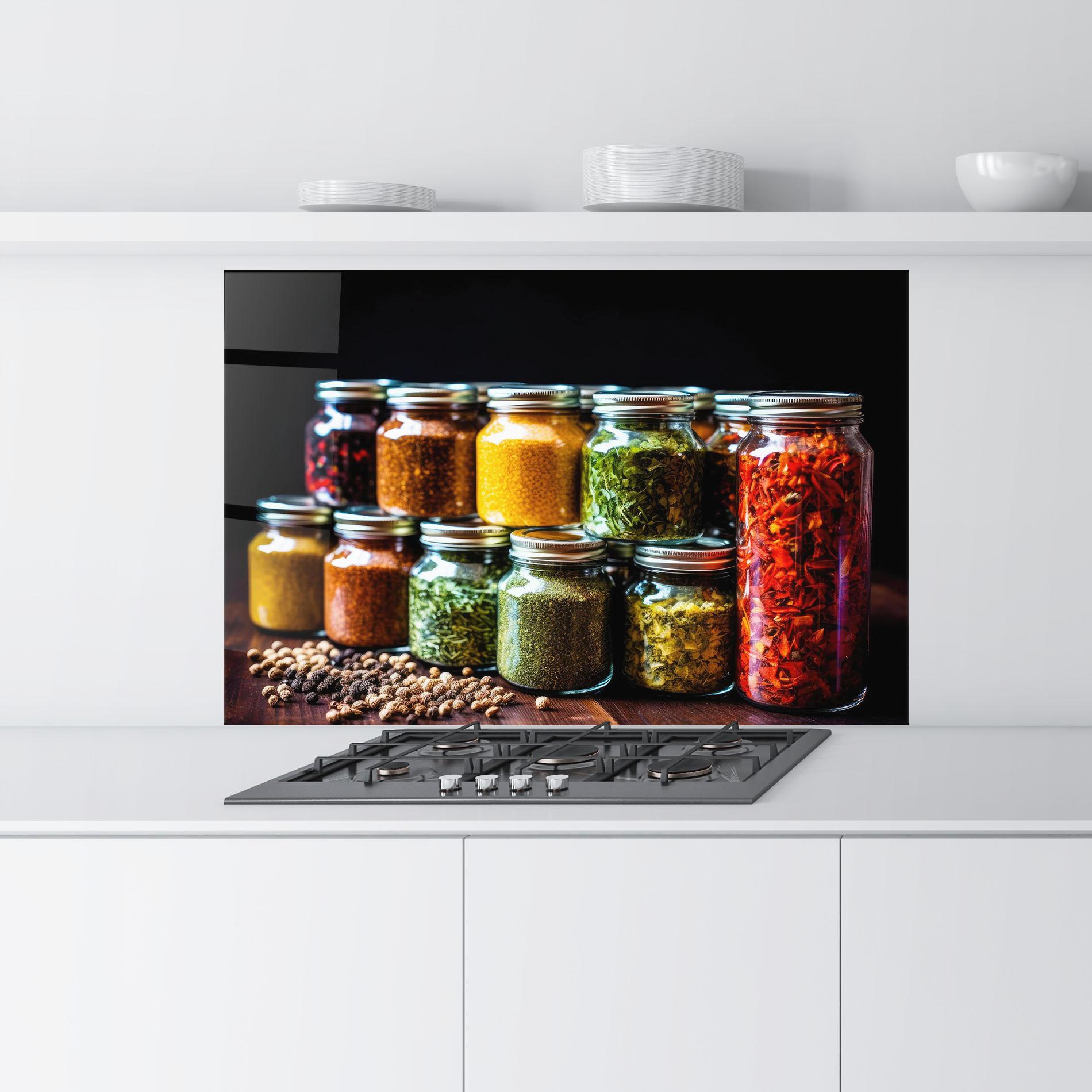 Стъклен панел за кухня Kitchen Spice Up mockup 9