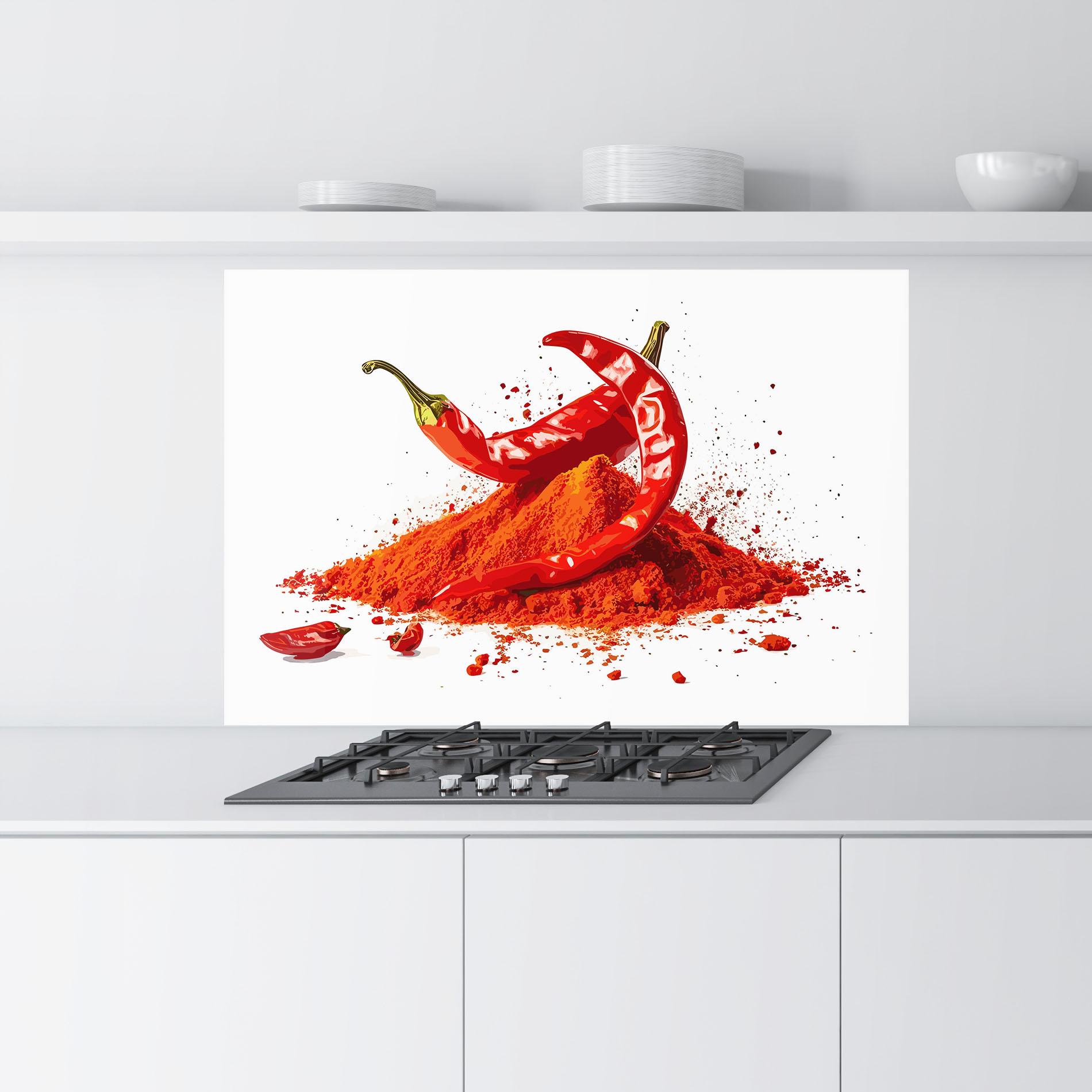 Стъклен панел за кухня Papper Art mockup 9