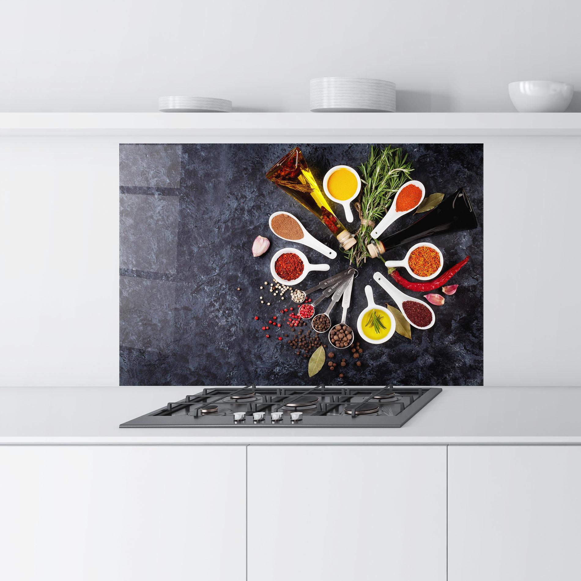 Стъклен панел за кухня Spices mockup 9