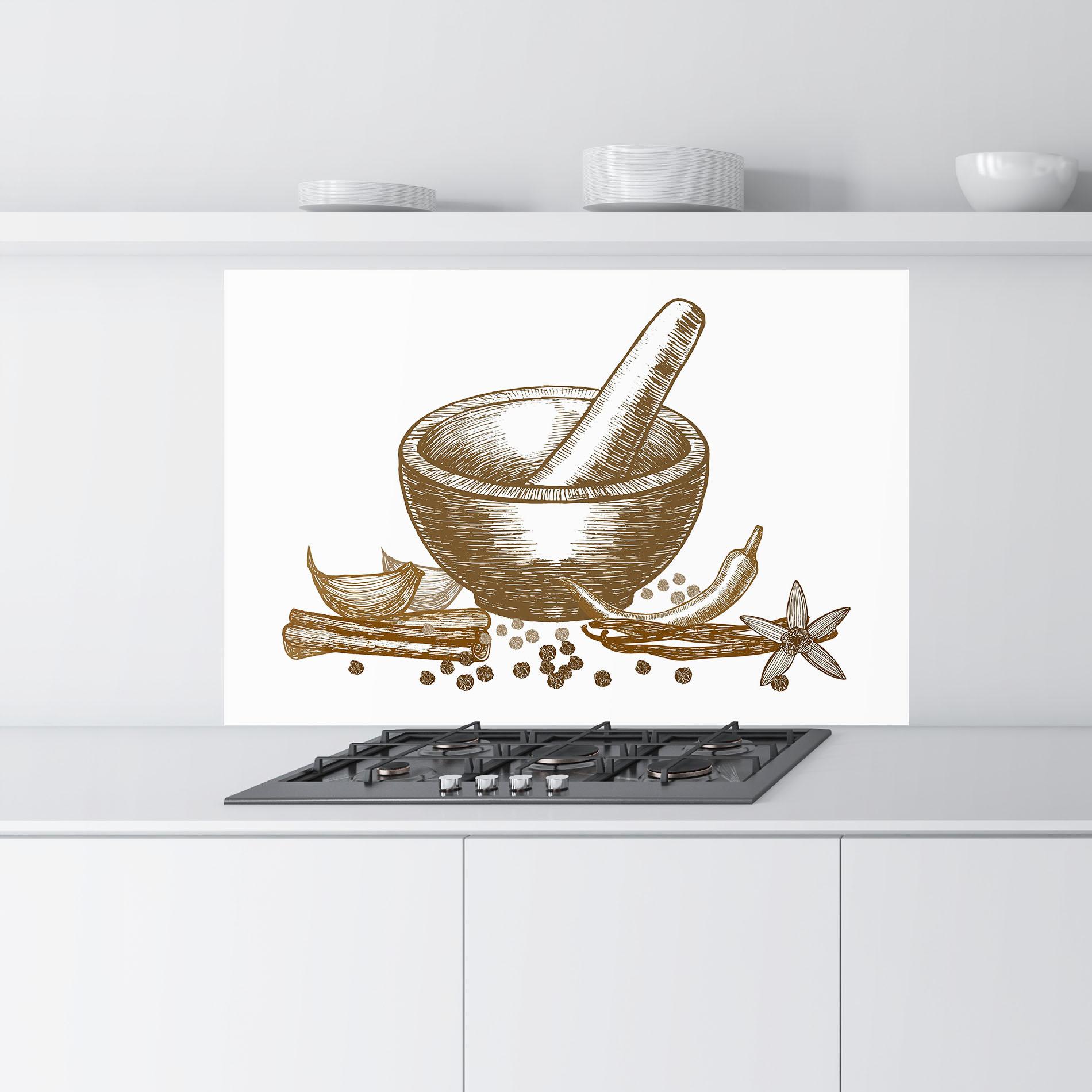 Стъклен панел за кухня Spicies mockup 9