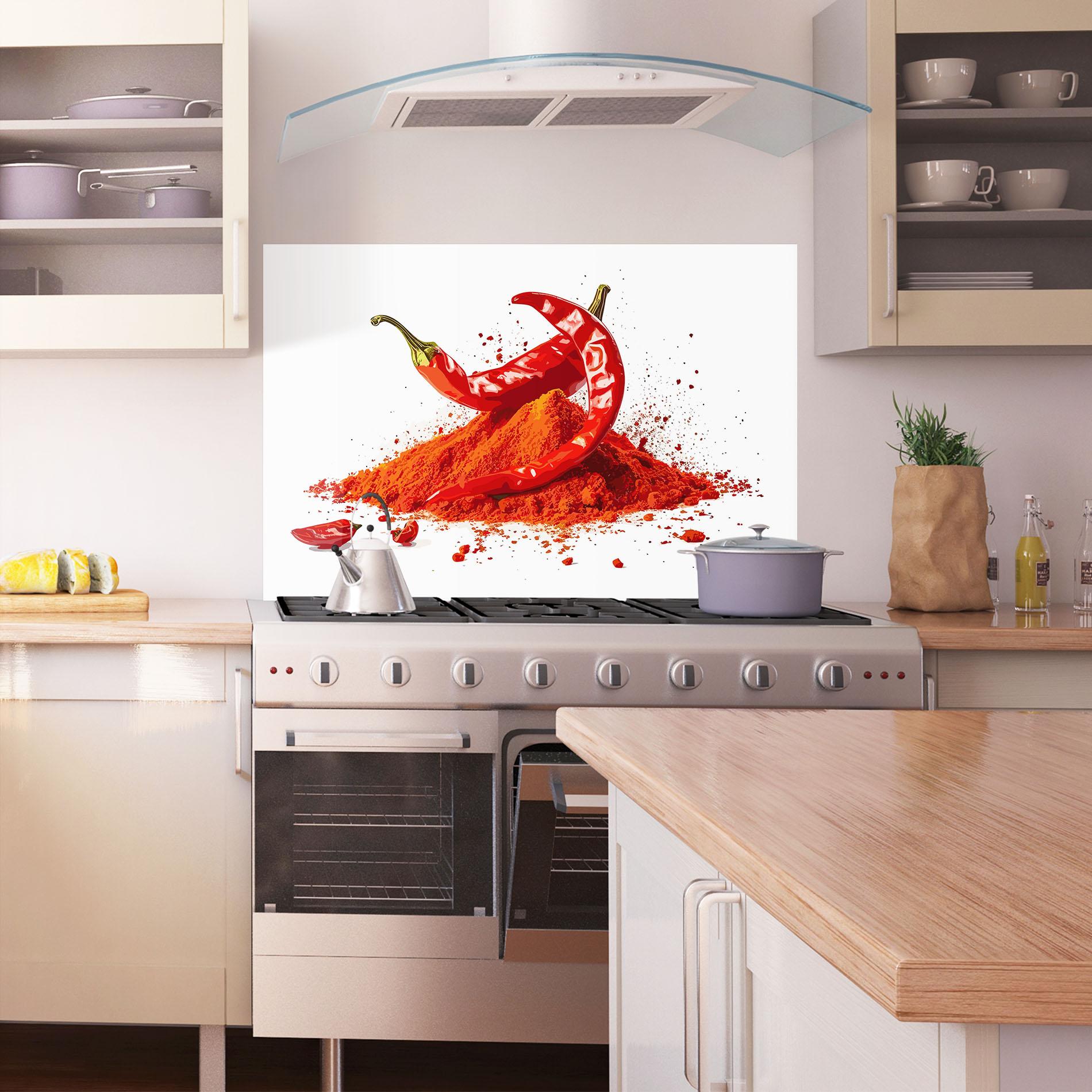Стъклен панел за кухня Papper Art mockup 1