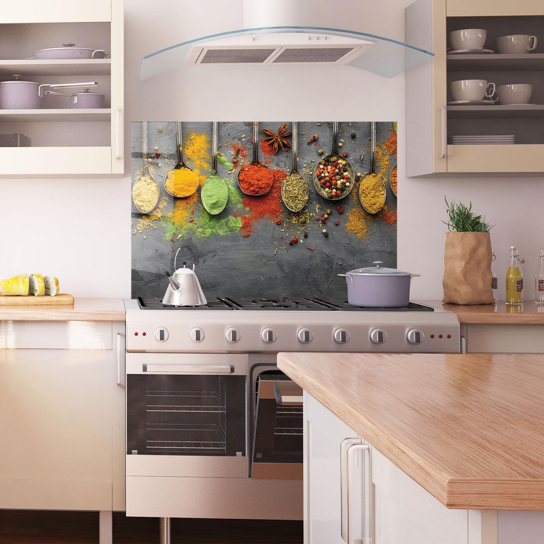 Стъклен панел за кухня Various Seasonings mockup 1