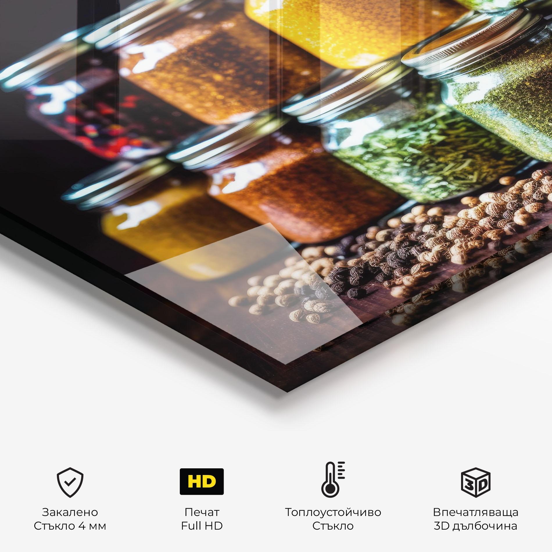 Стъклен панел за кухня Kitchen Spice Up mockup 2