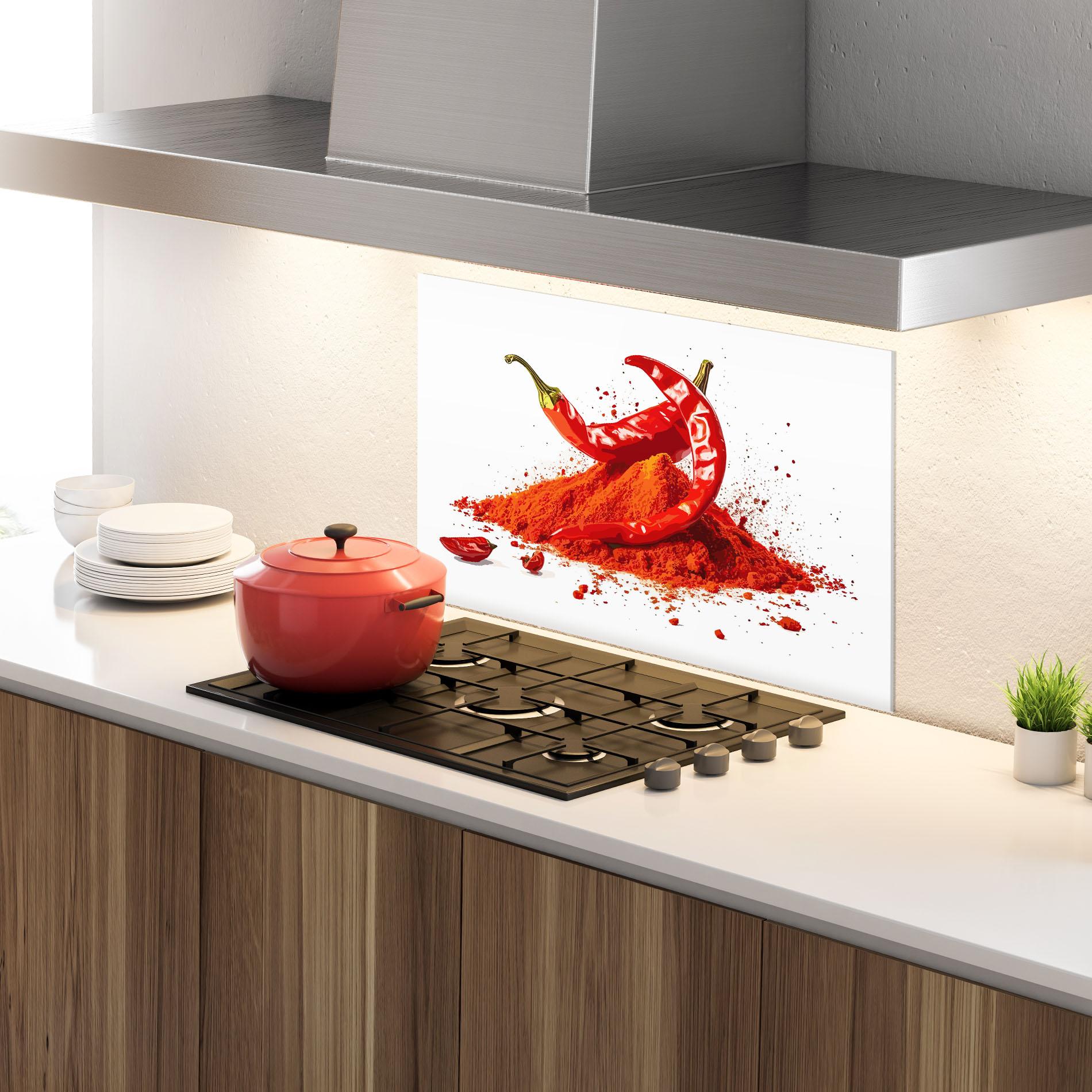Стъклен панел за кухня Papper Art mockup 4