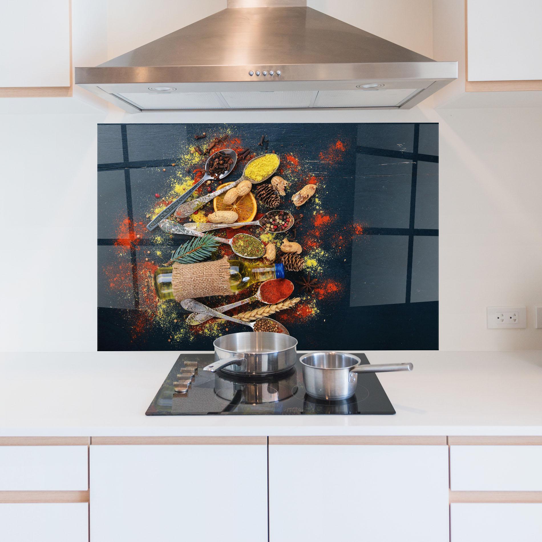 Стъклен панел за кухня Indian Cuisine mockup 5