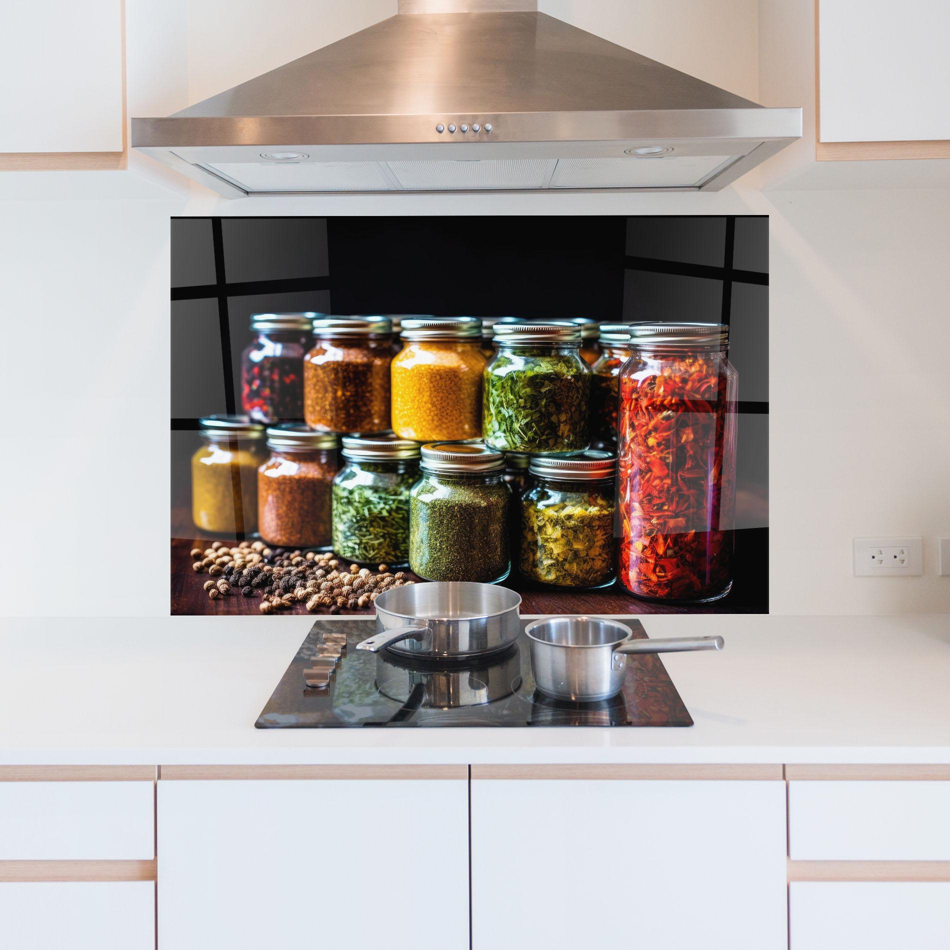 Стъклен панел за кухня Kitchen Spice Up mockup 5