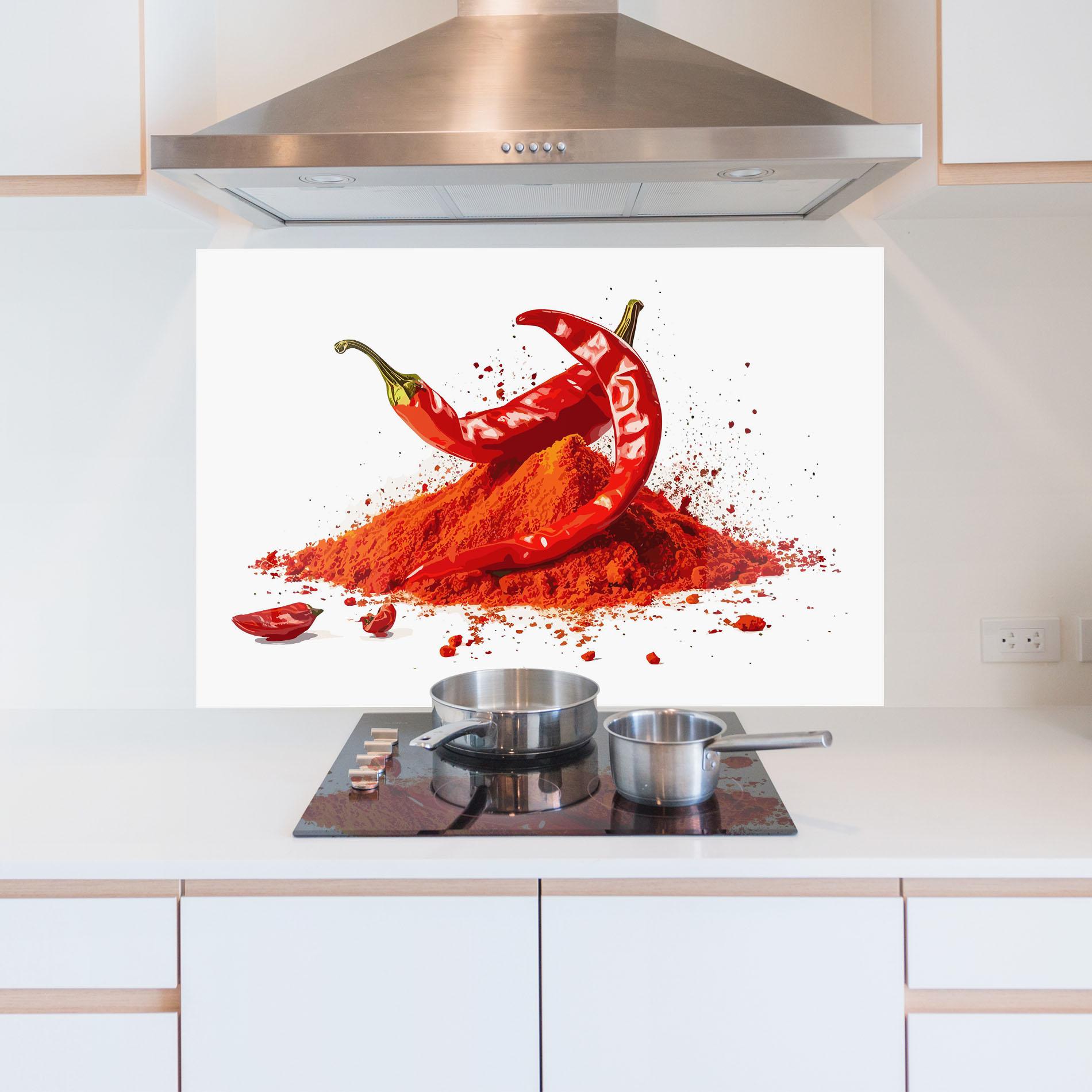 Стъклен панел за кухня Papper Art mockup 5