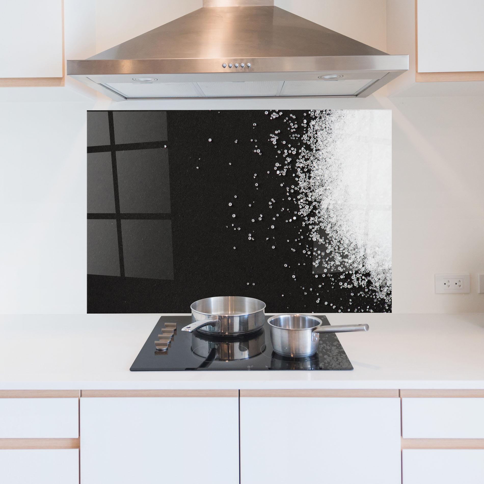 Стъклен панел за кухня Salt Texture mockup 5