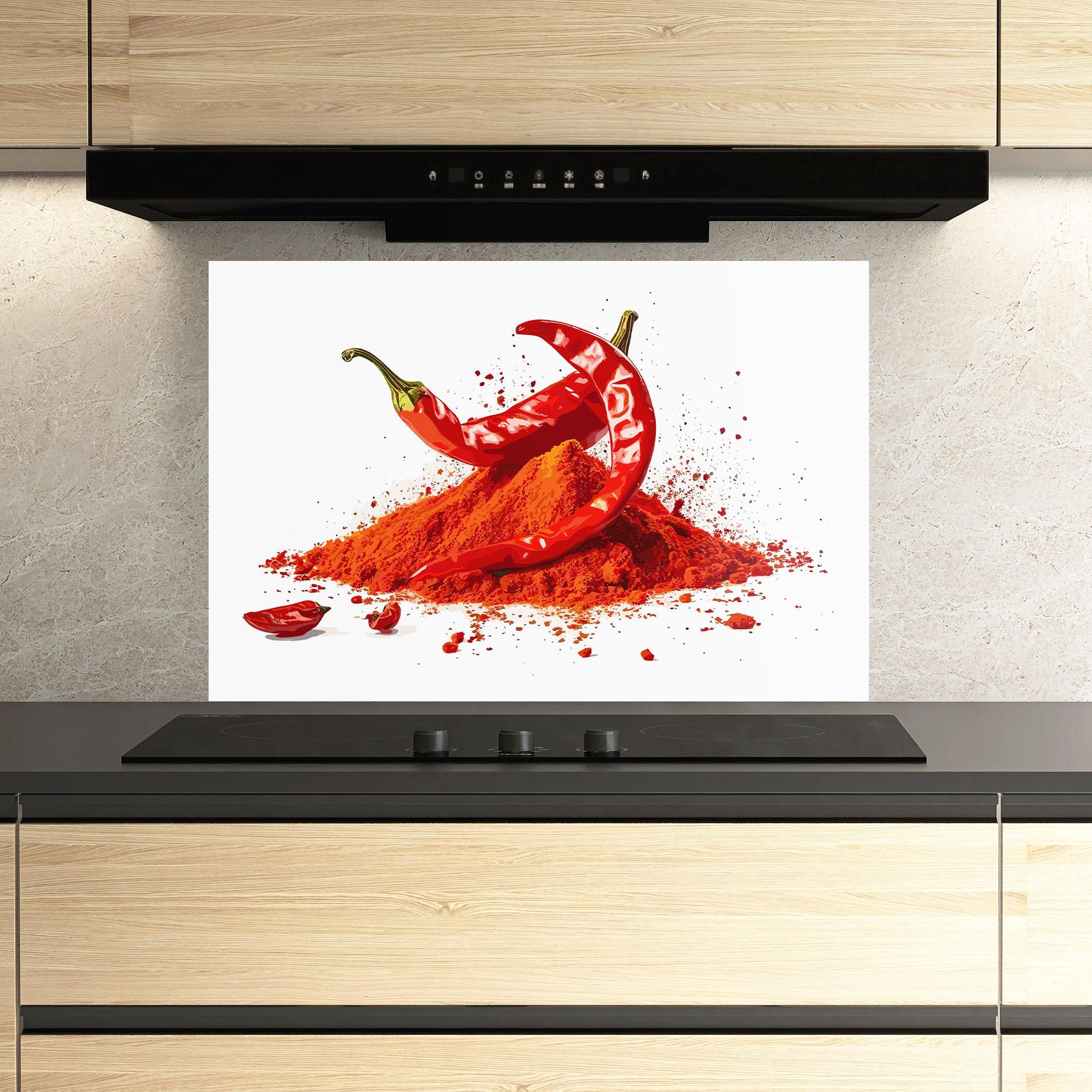 Стъклен панел за кухня Papper Art mockup 3