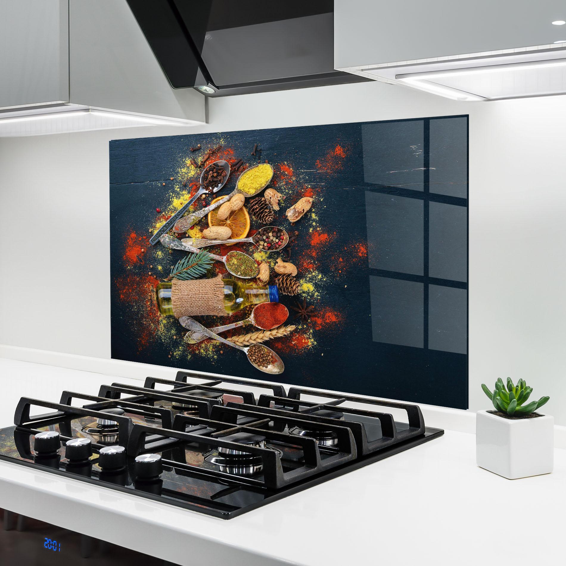 Стъклен панел за кухня Indian Cuisine mockup 6