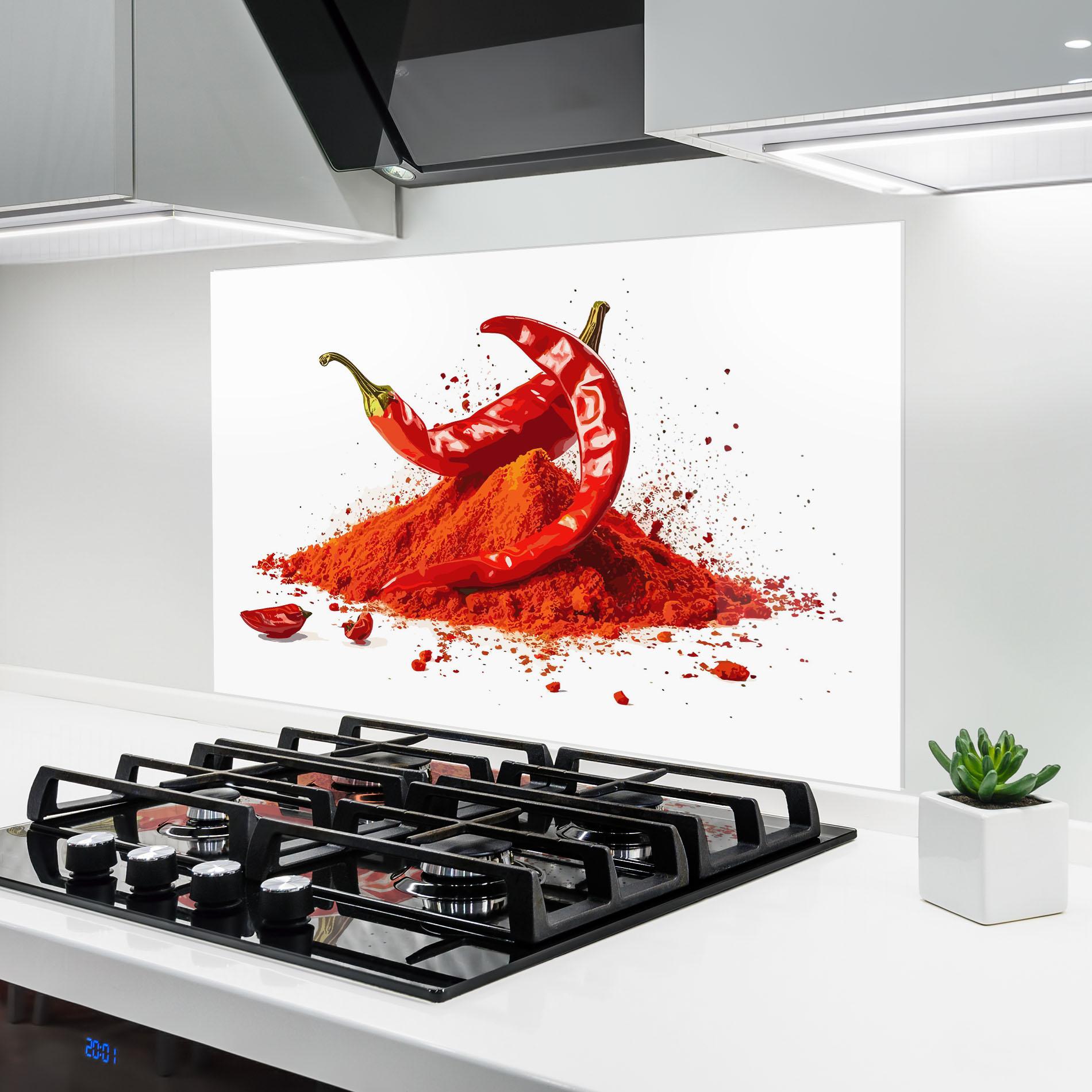 Стъклен панел за кухня Papper Art mockup 6