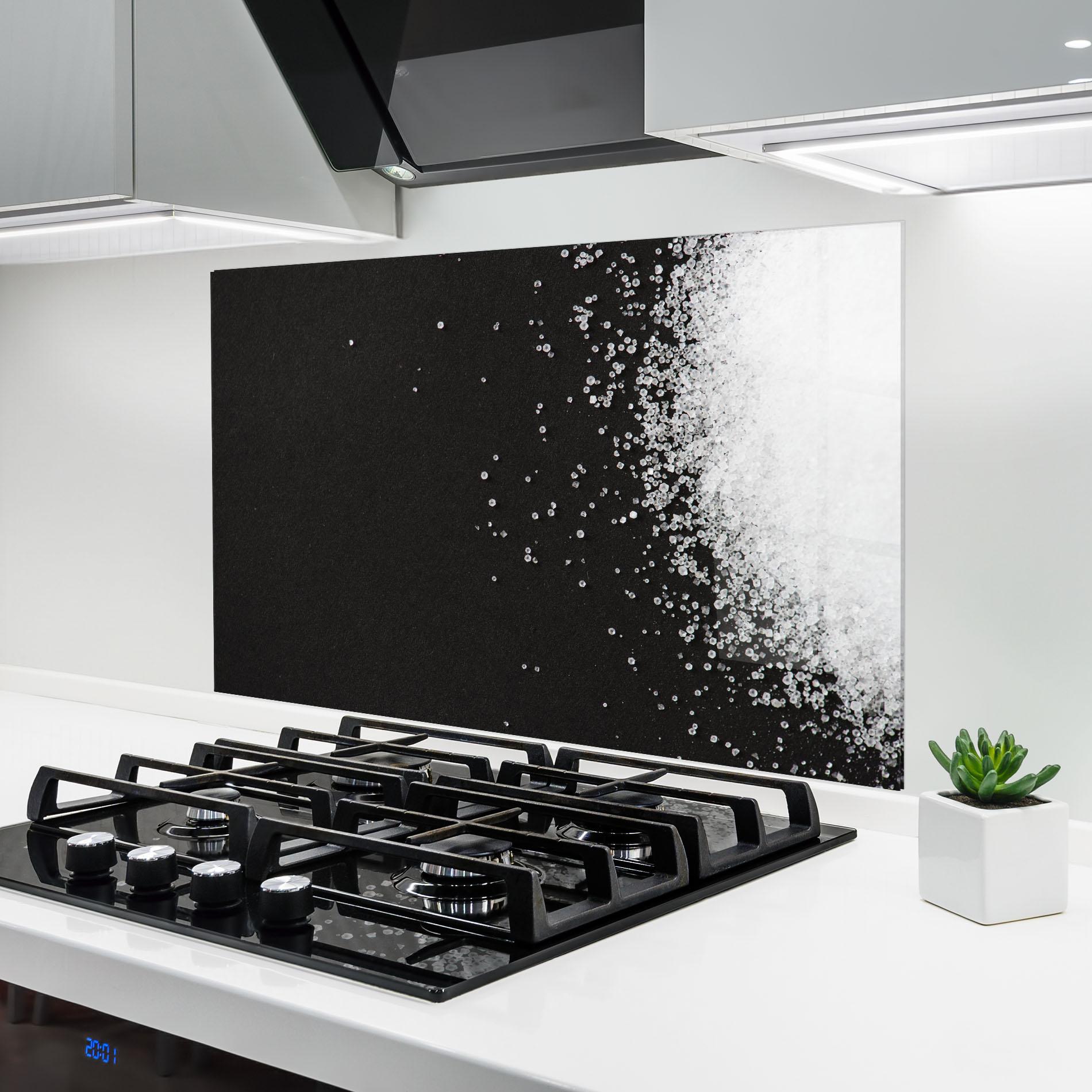 Стъклен панел за кухня Salt Texture mockup 6