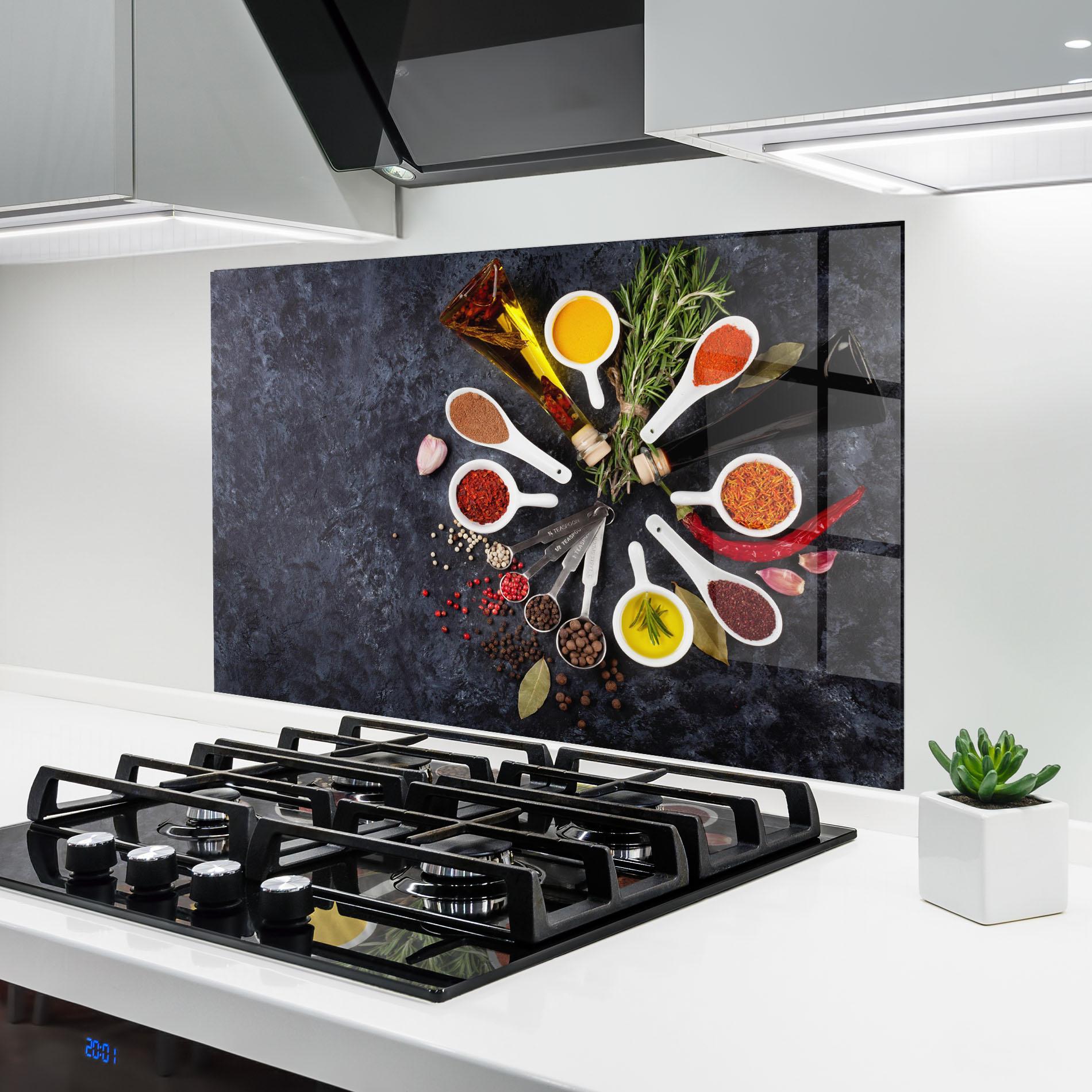 Стъклен панел за кухня Spices mockup 6