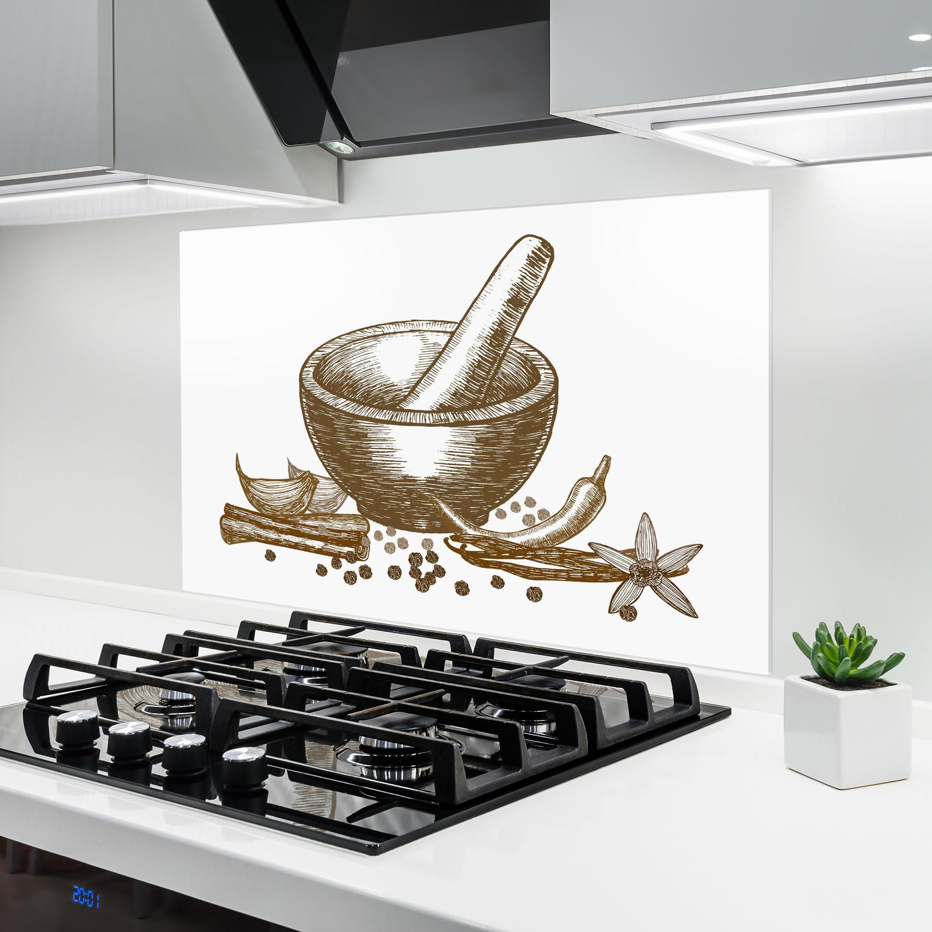 Стъклен панел за кухня Spicies mockup 6