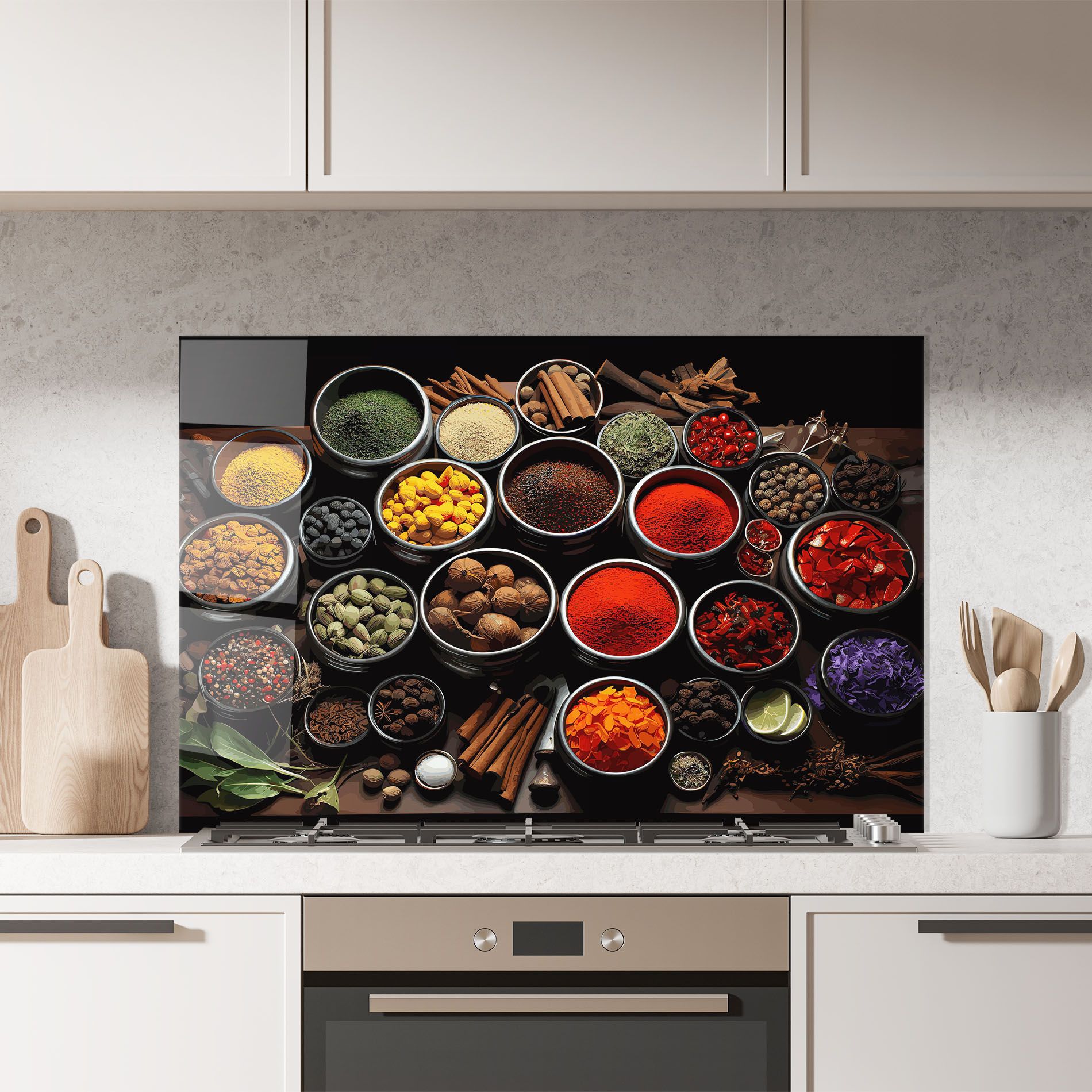 Colorful Herbs Art mockup 7