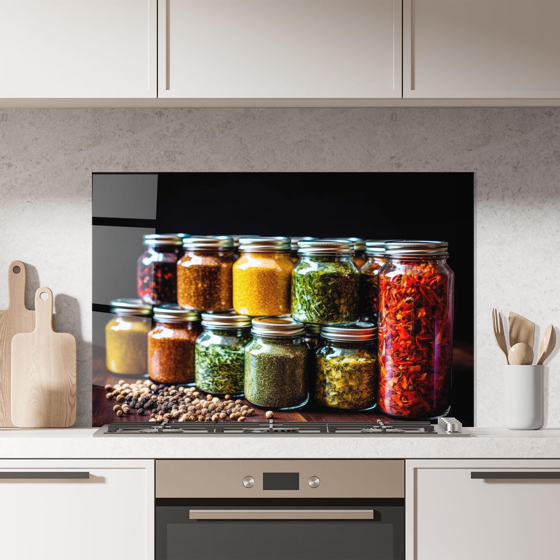 Стъклен панел за кухня Kitchen Spice Up mockup 7