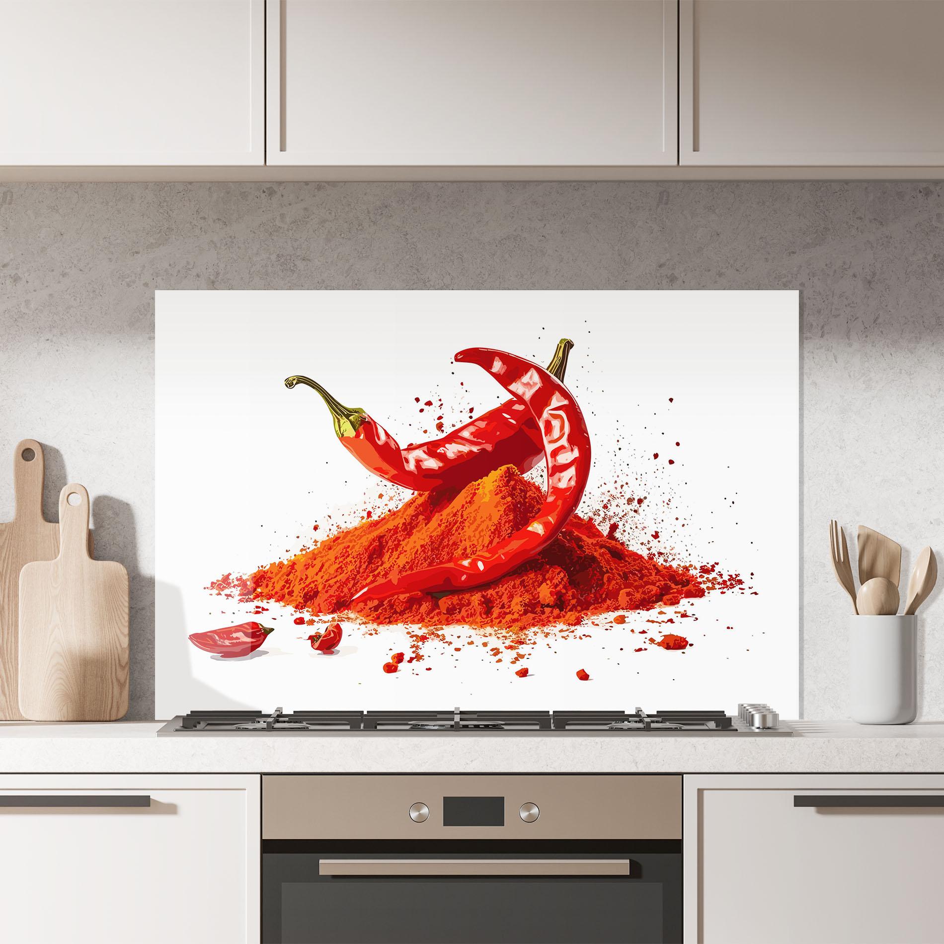 Стъклен панел за кухня Papper Art mockup 7