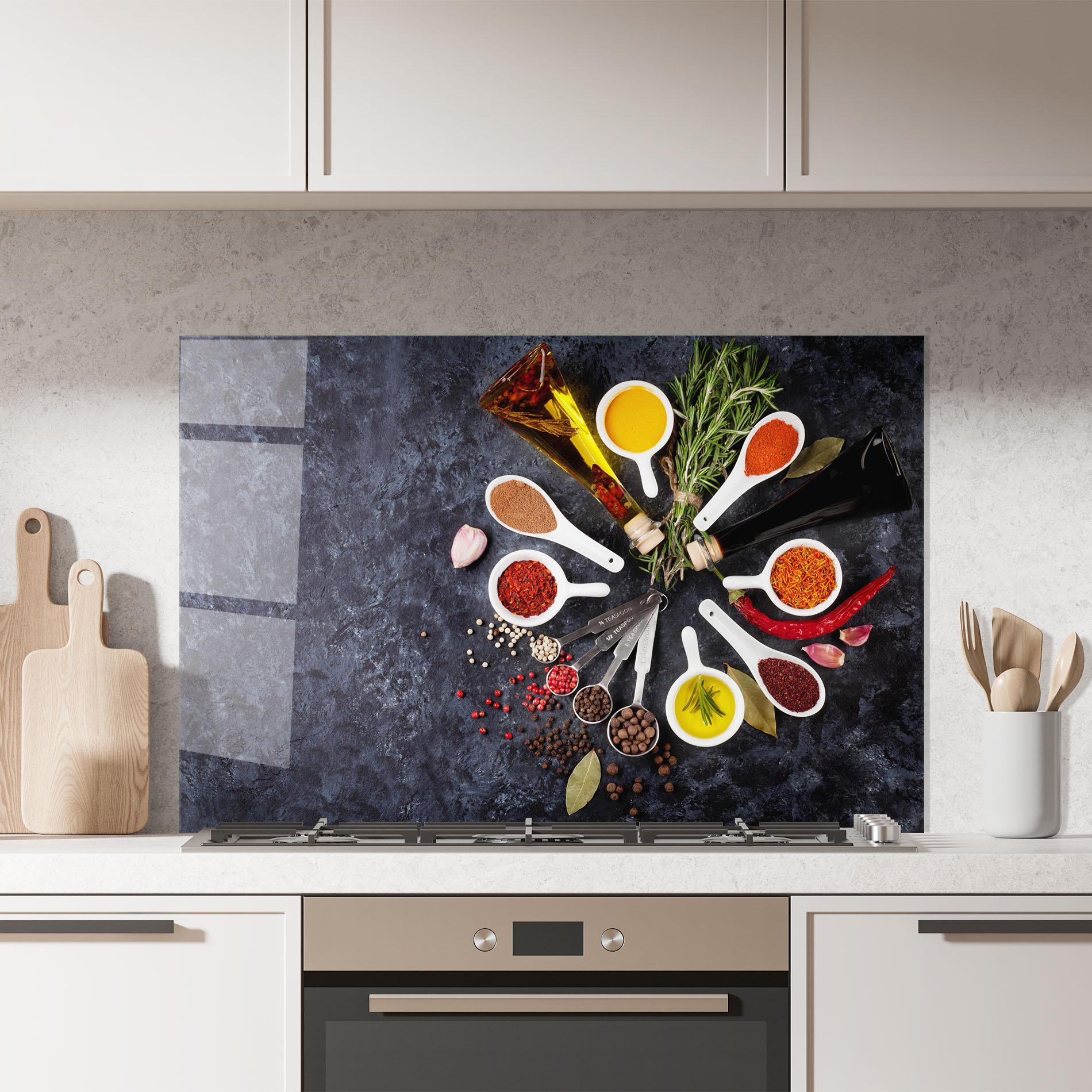 Стъклен панел за кухня Spices mockup 7