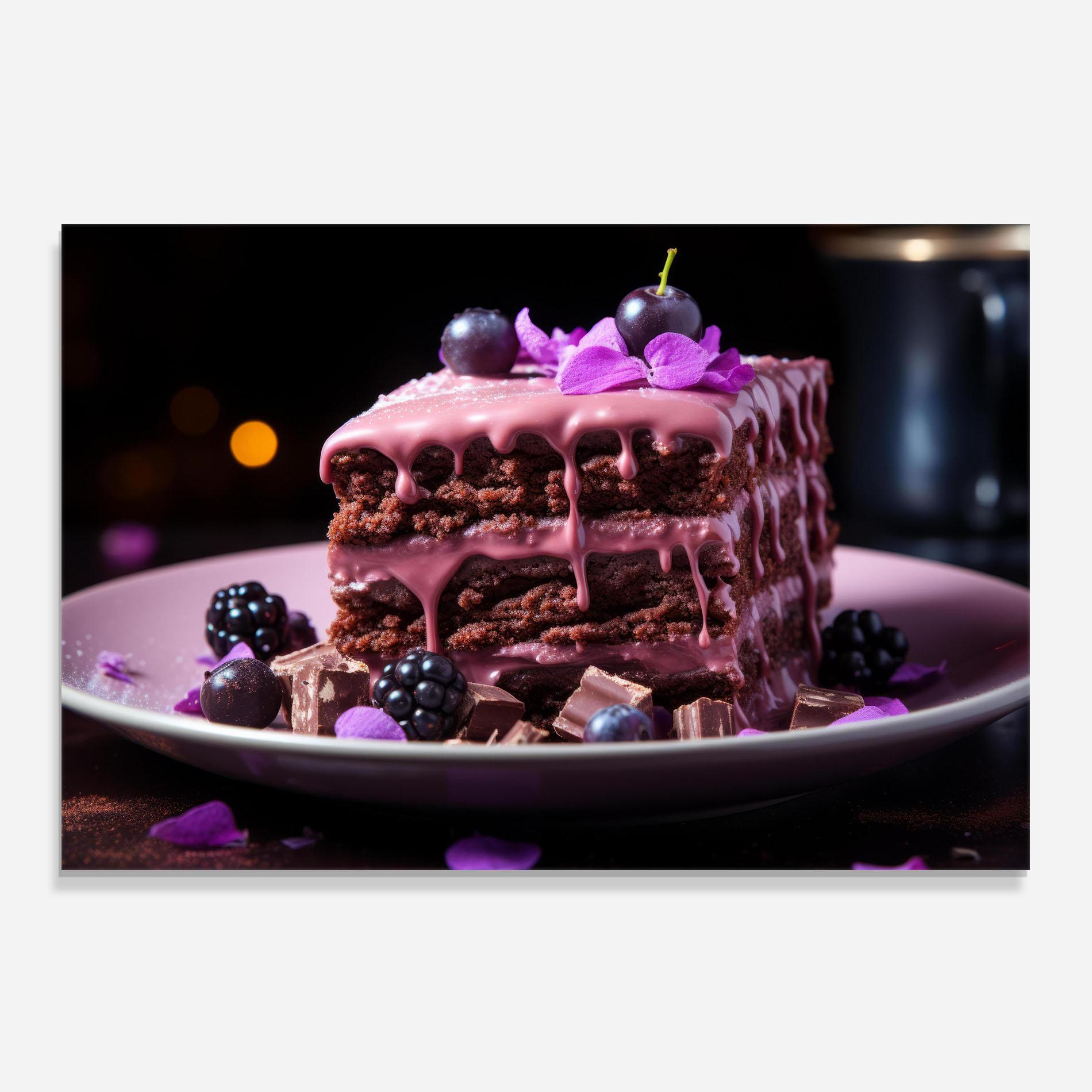 Стъклен панел за кухня Chocolate Berries mockup 0