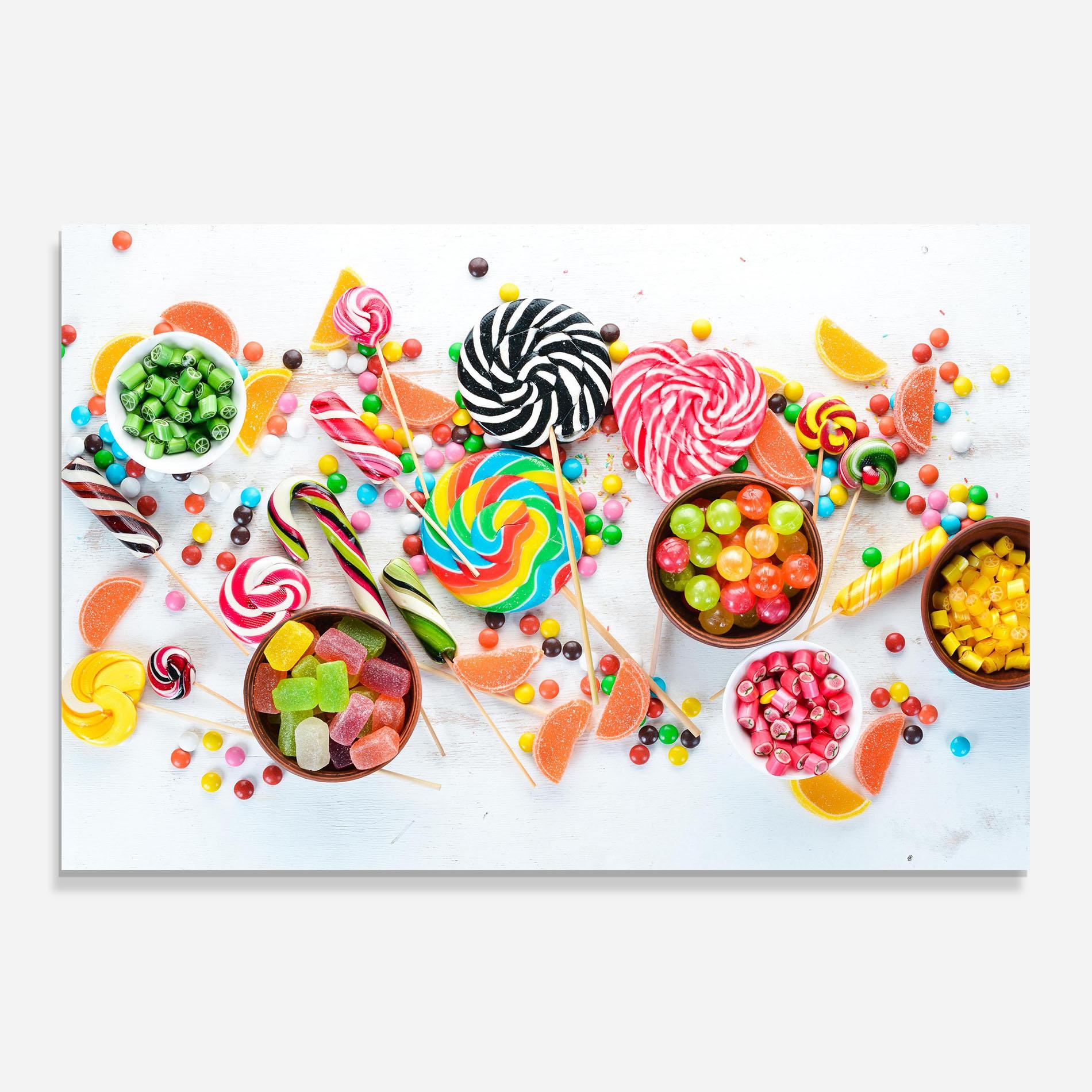 Стъклен панел за кухня Colorful Candies Jelly mockup 0