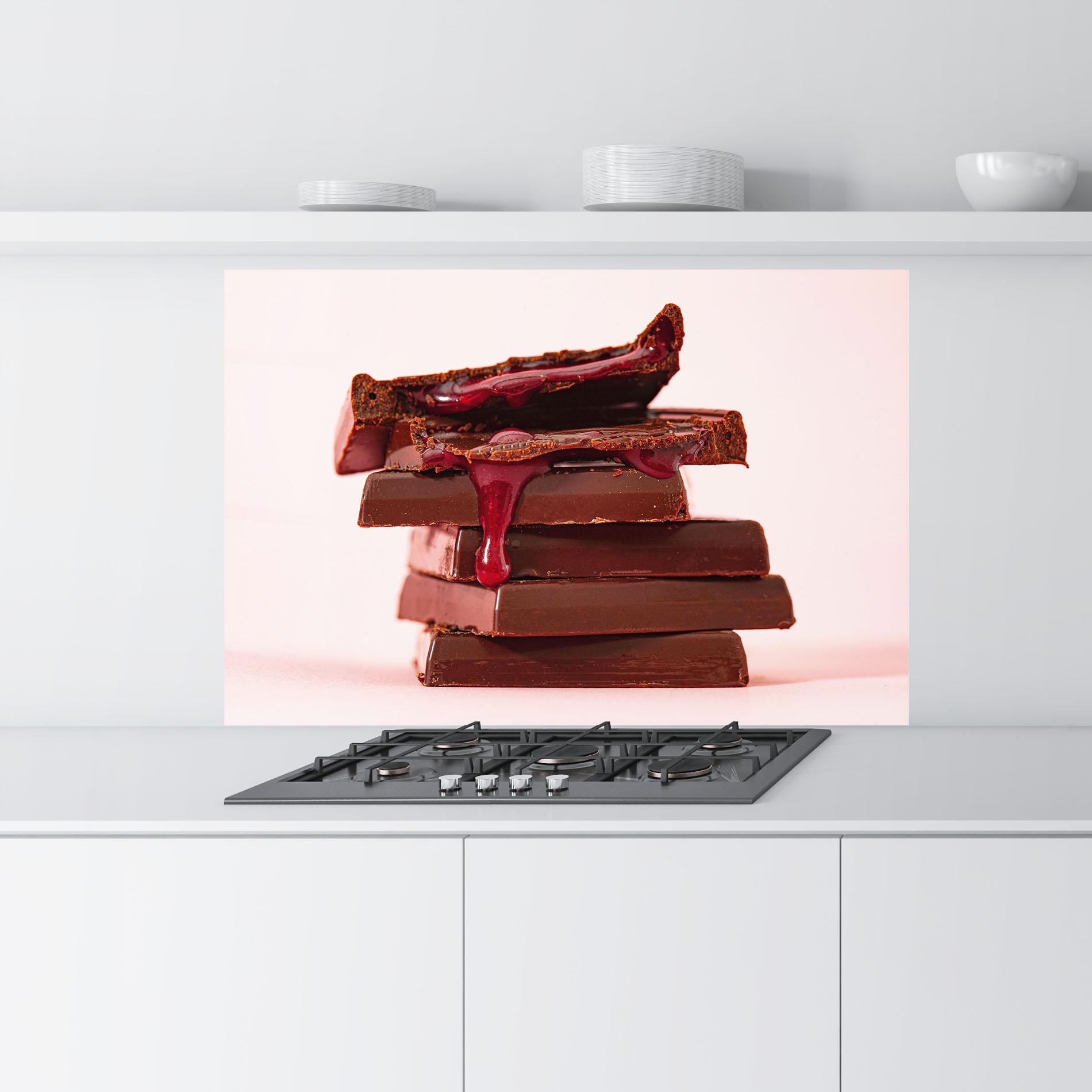 Стъклен панел за кухня Cherru Chocolate mockup 9