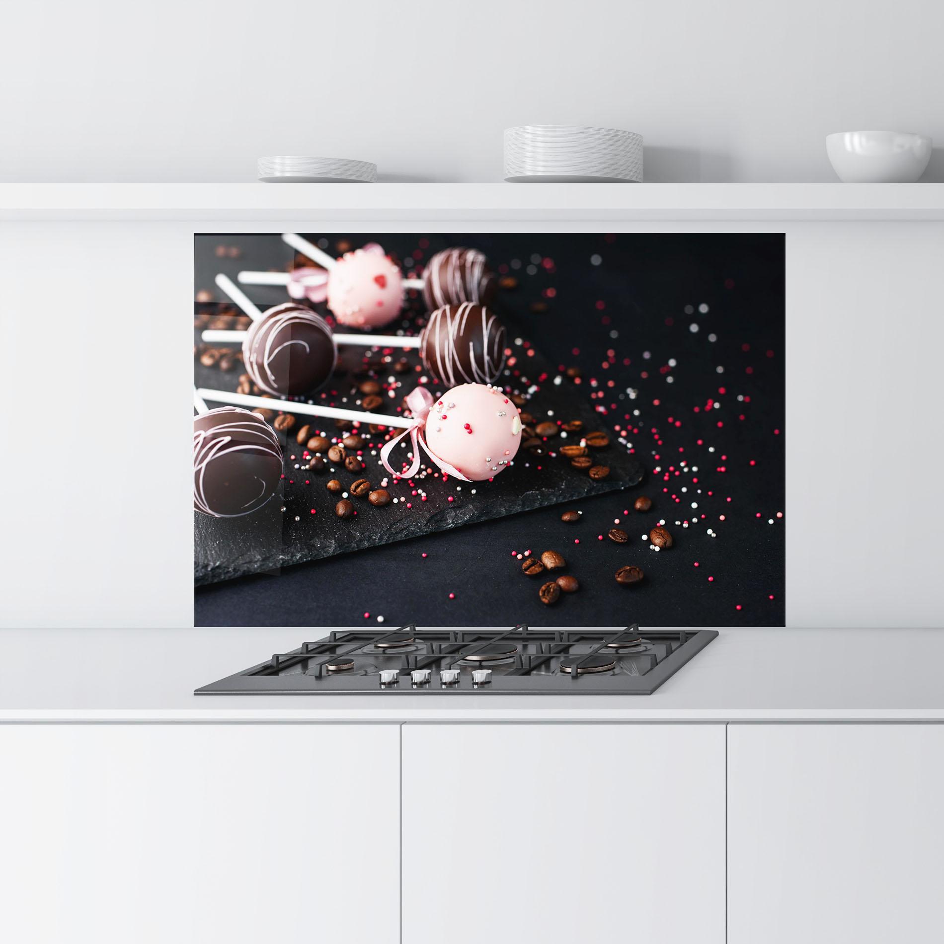 Стъклен панел за кухня Chocolate Dessert mockup 9
