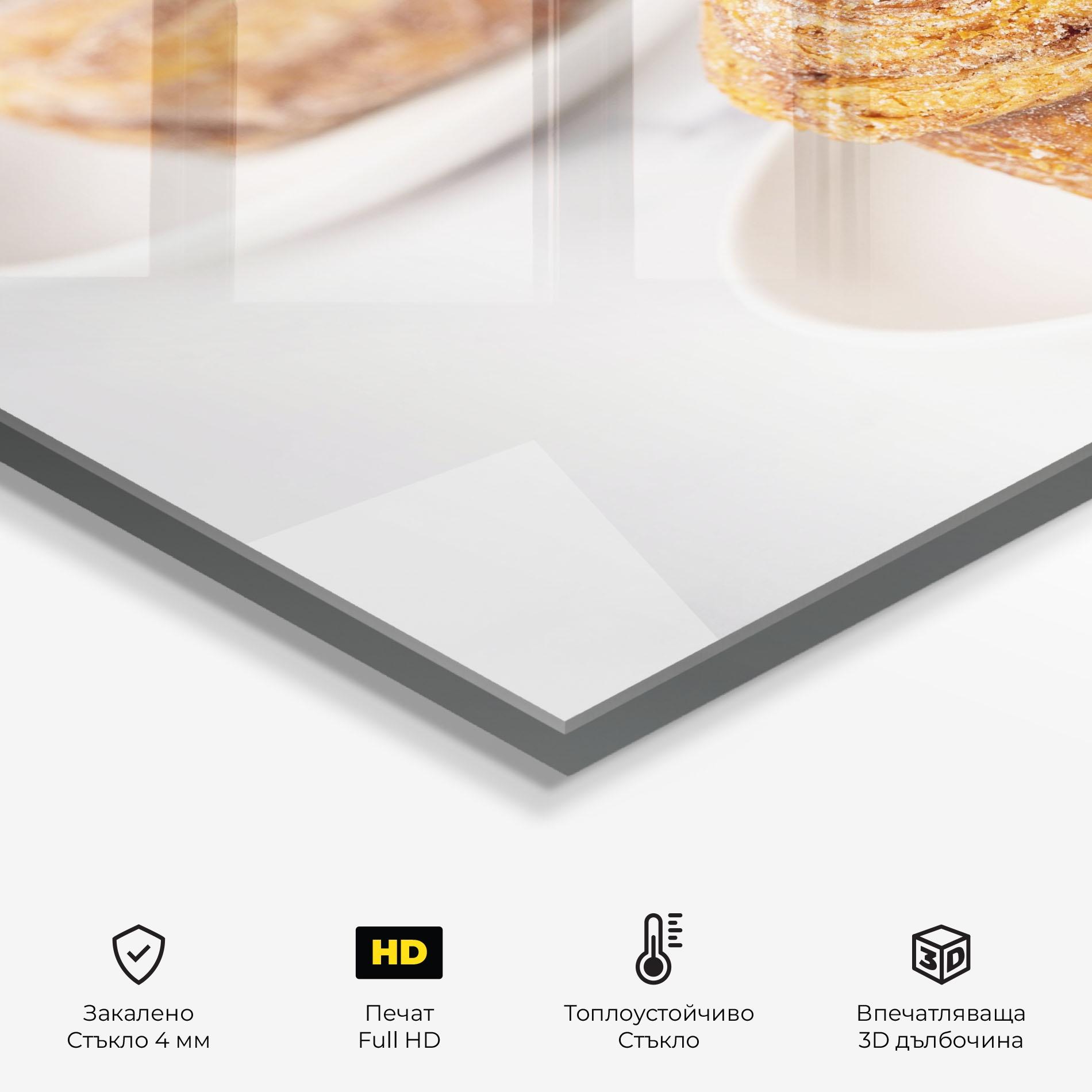 Стъклен панел за кухня Cinnamon Roll mockup 2