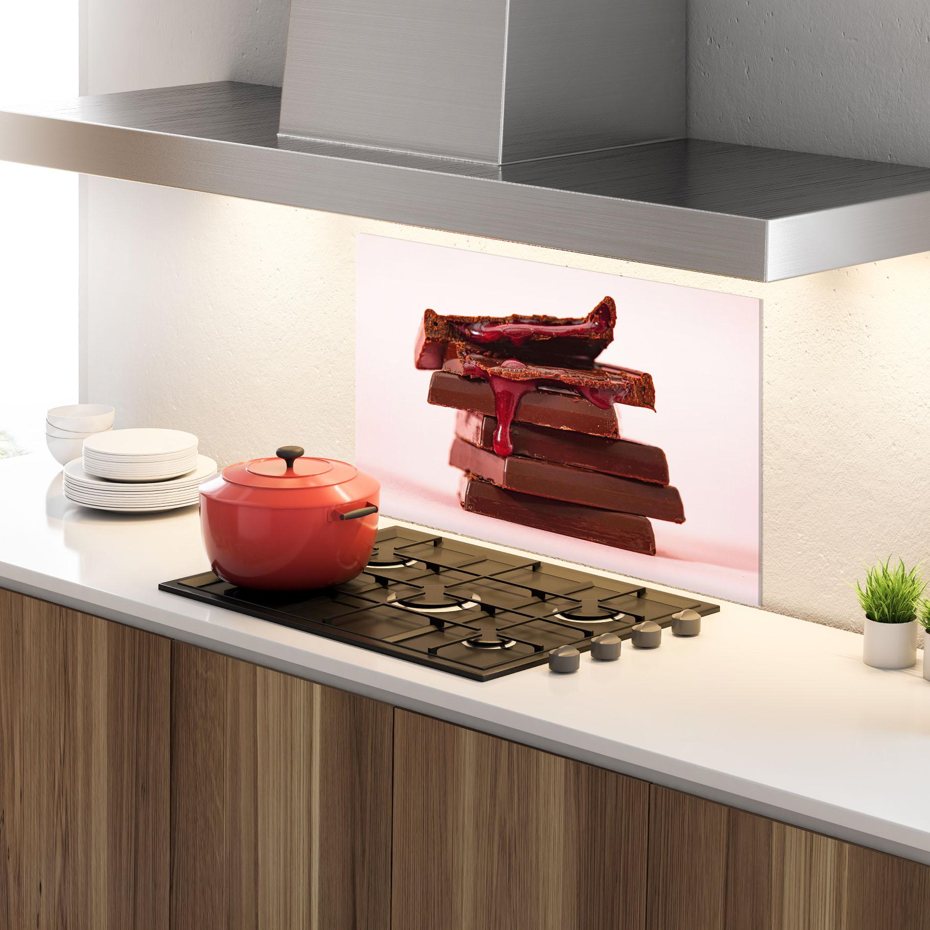 Стъклен панел за кухня Cherru Chocolate mockup 4