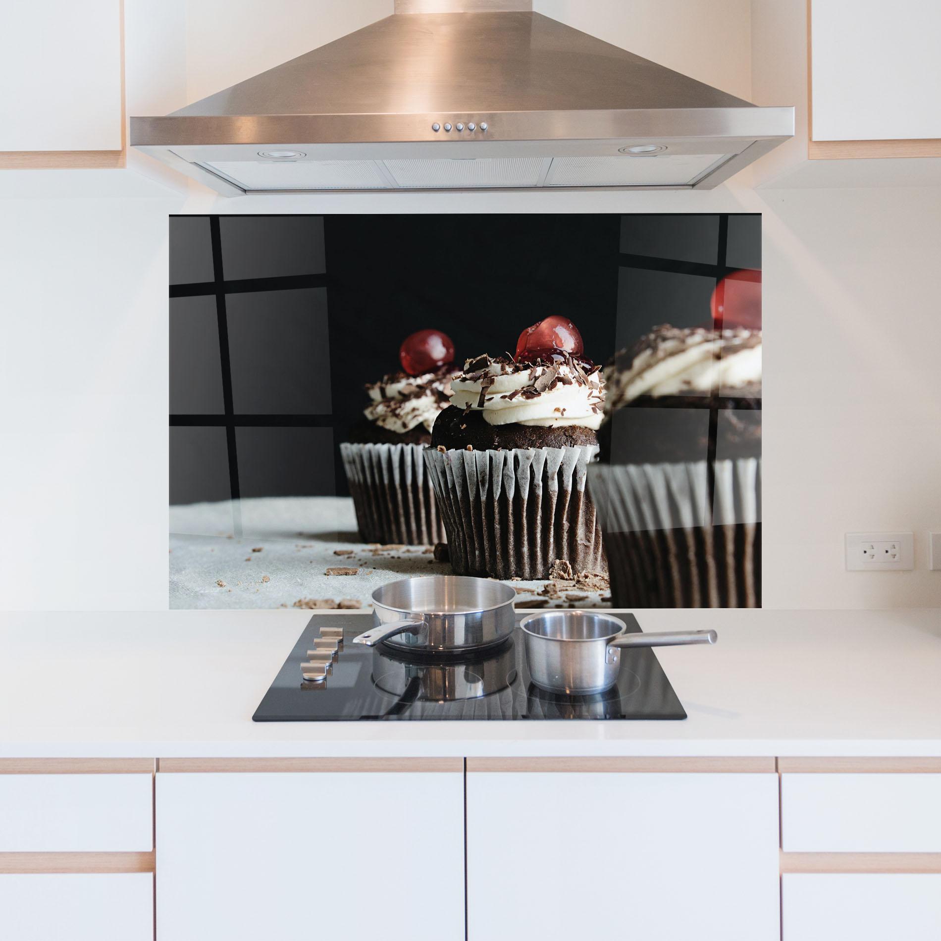 Стъклен панел за кухня Brown Muffins mockup 5