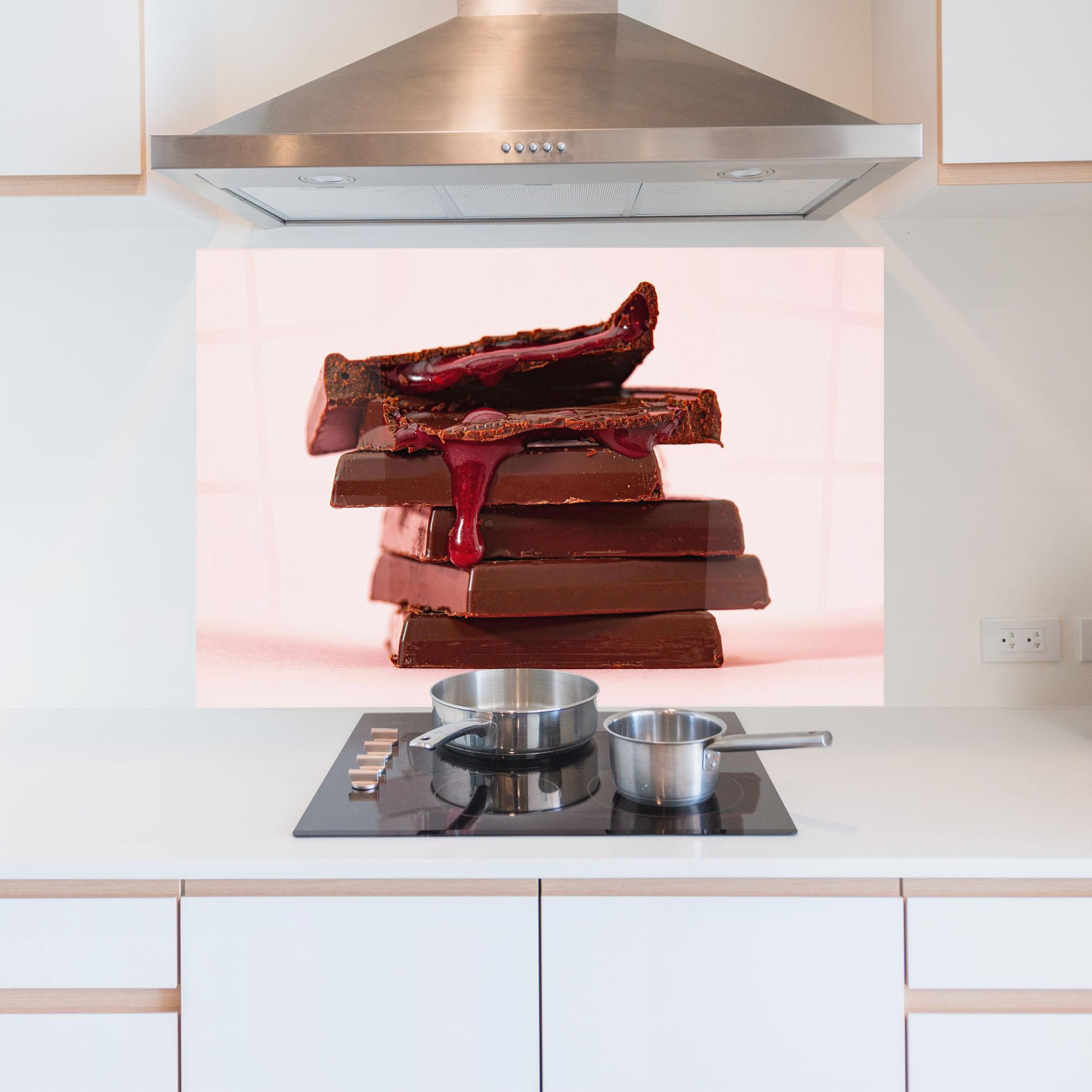 Стъклен панел за кухня Cherru Chocolate mockup 5