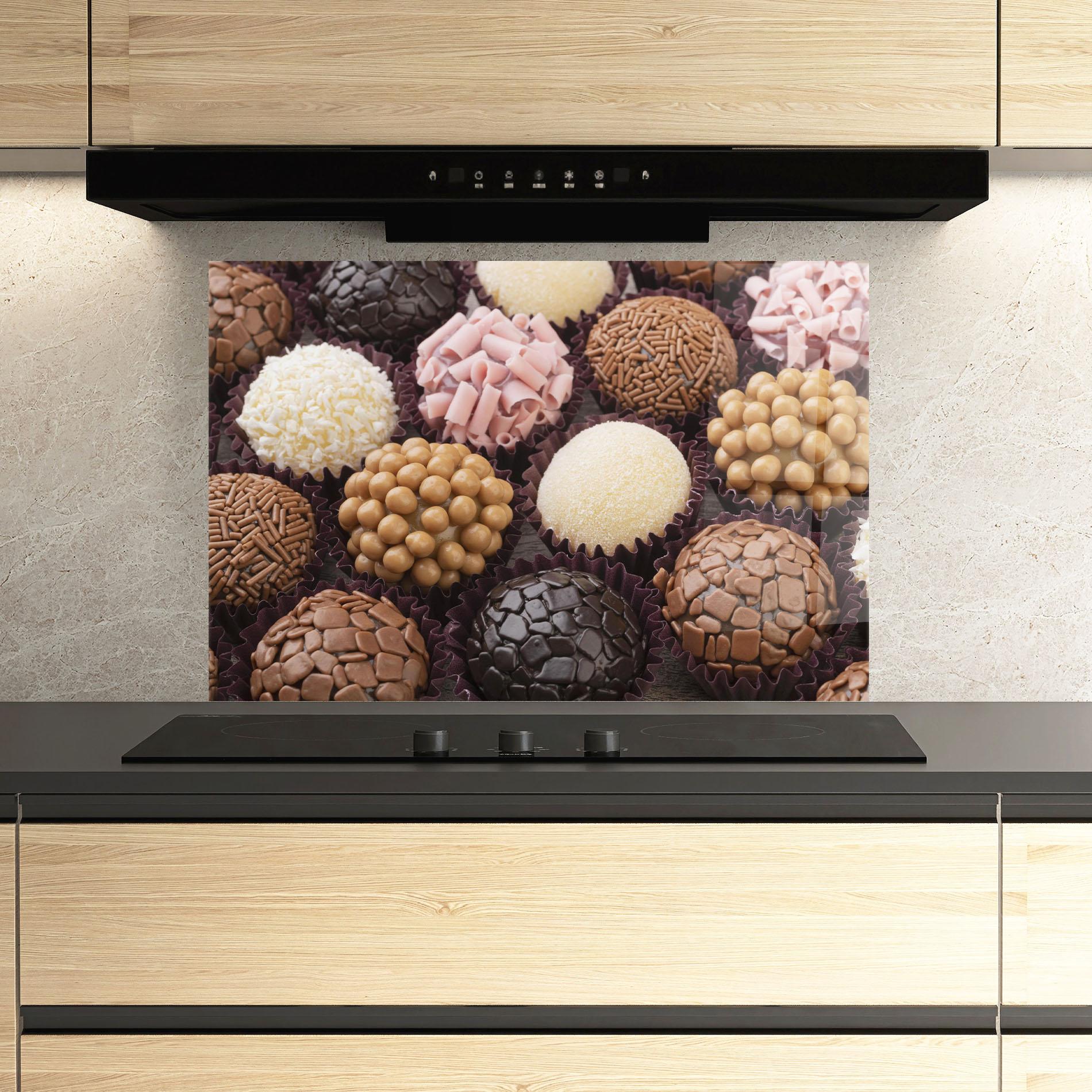 Стъклен панел за кухня Brazilian Brigadeiros mockup 3