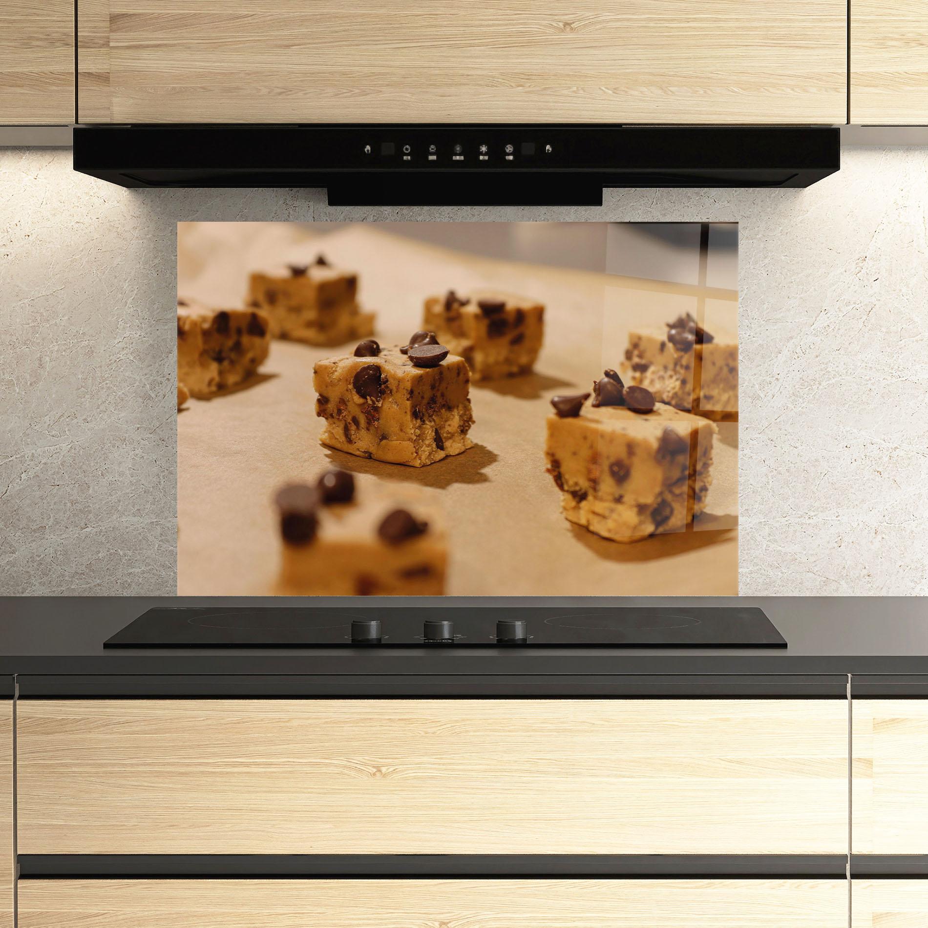 Стъклен панел за кухня Caramel Cake mockup 3