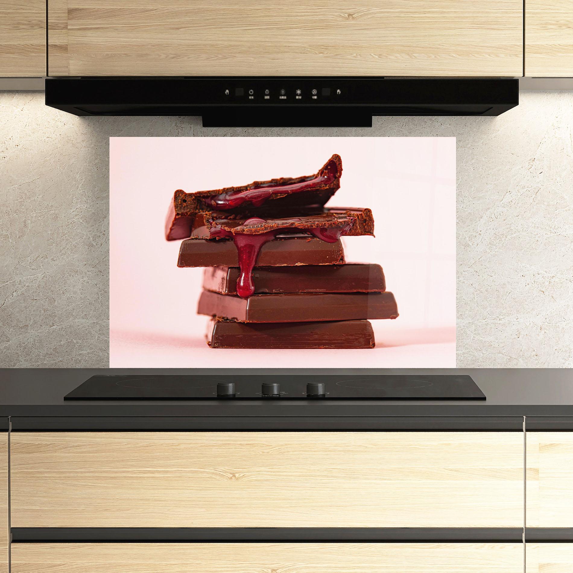 Стъклен панел за кухня Cherru Chocolate mockup 3