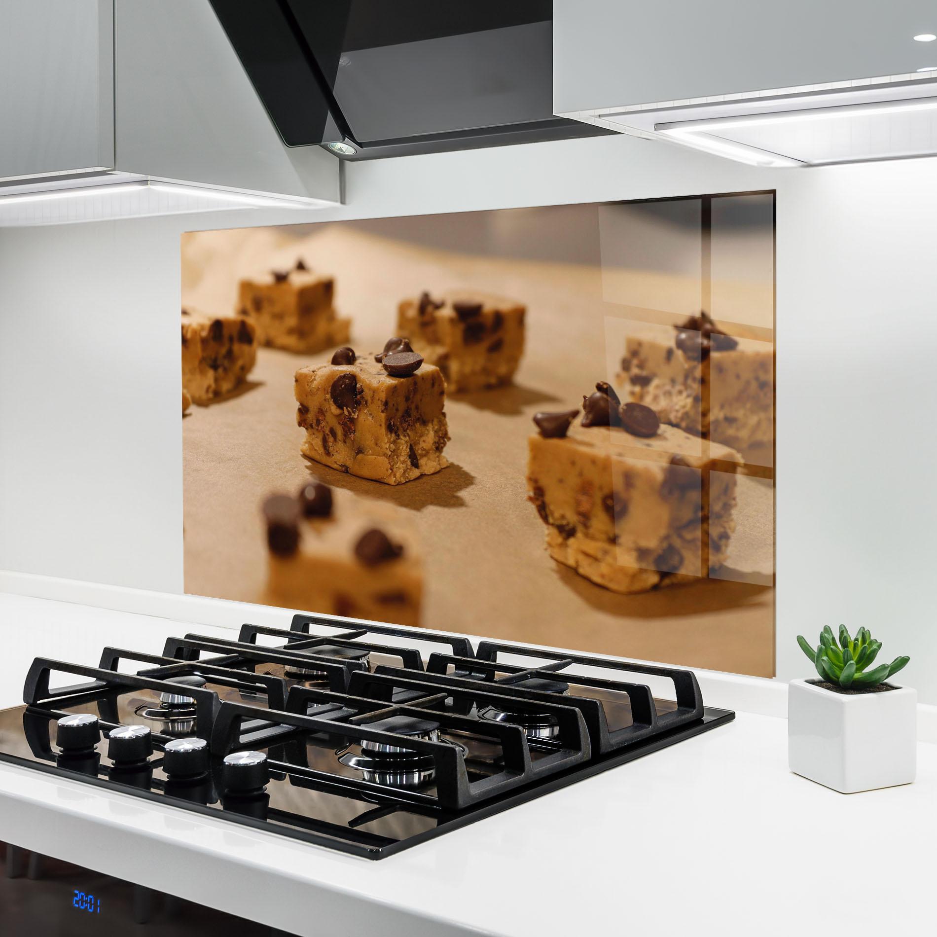 Стъклен панел за кухня Caramel Cake mockup 6