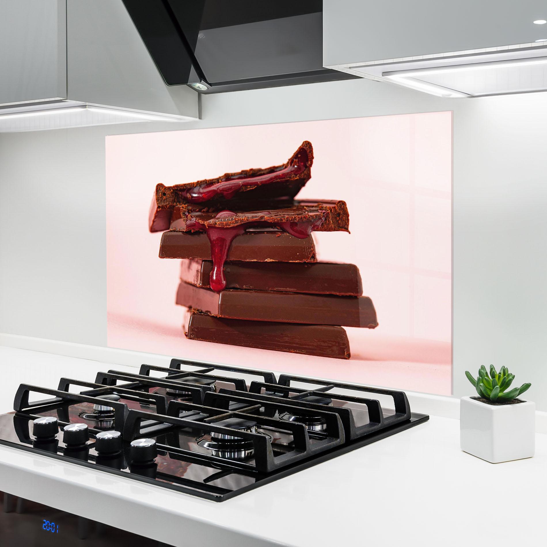 Стъклен панел за кухня Cherru Chocolate mockup 6