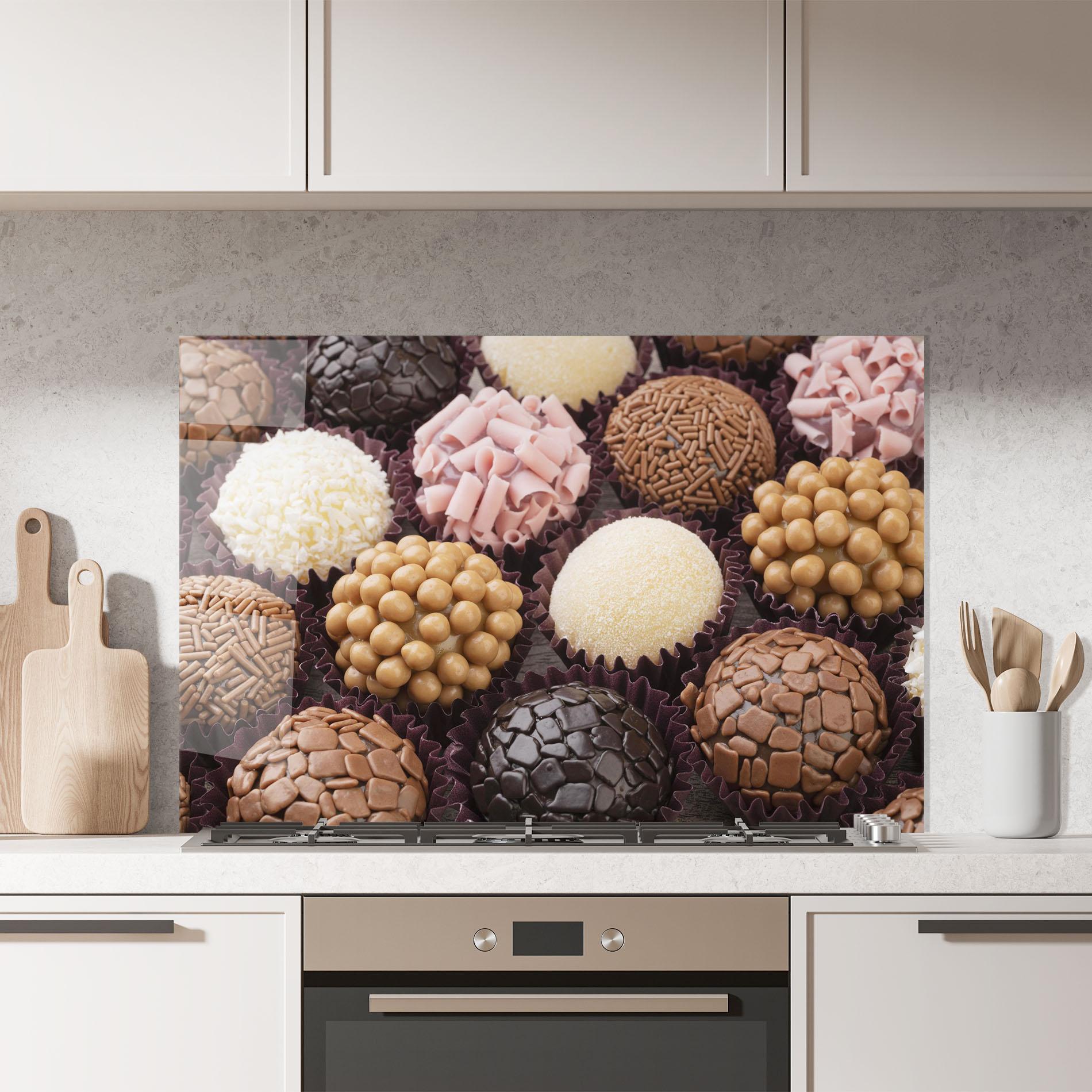 Стъклен панел за кухня Brazilian Brigadeiros mockup 7