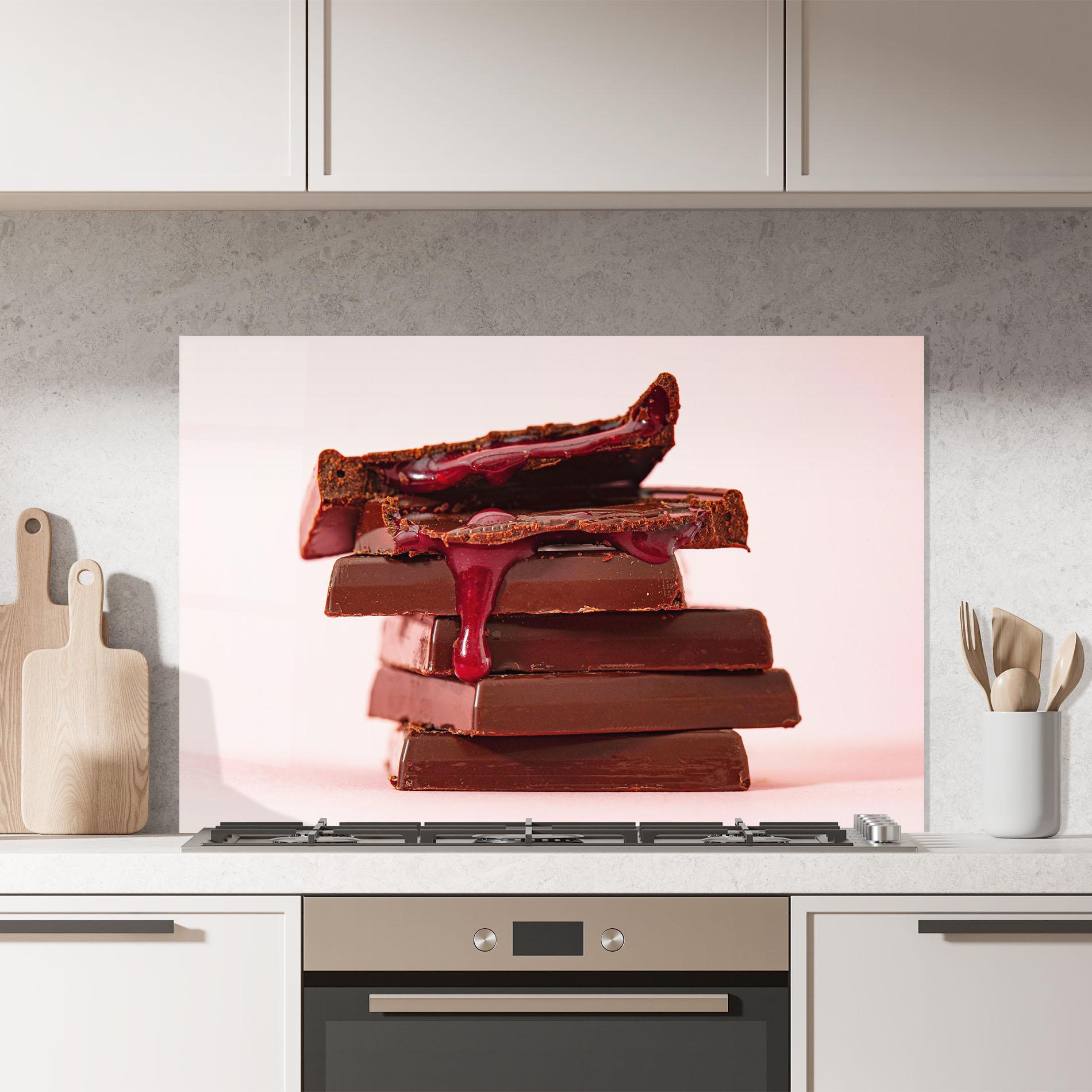 Стъклен панел за кухня Cherru Chocolate mockup 7