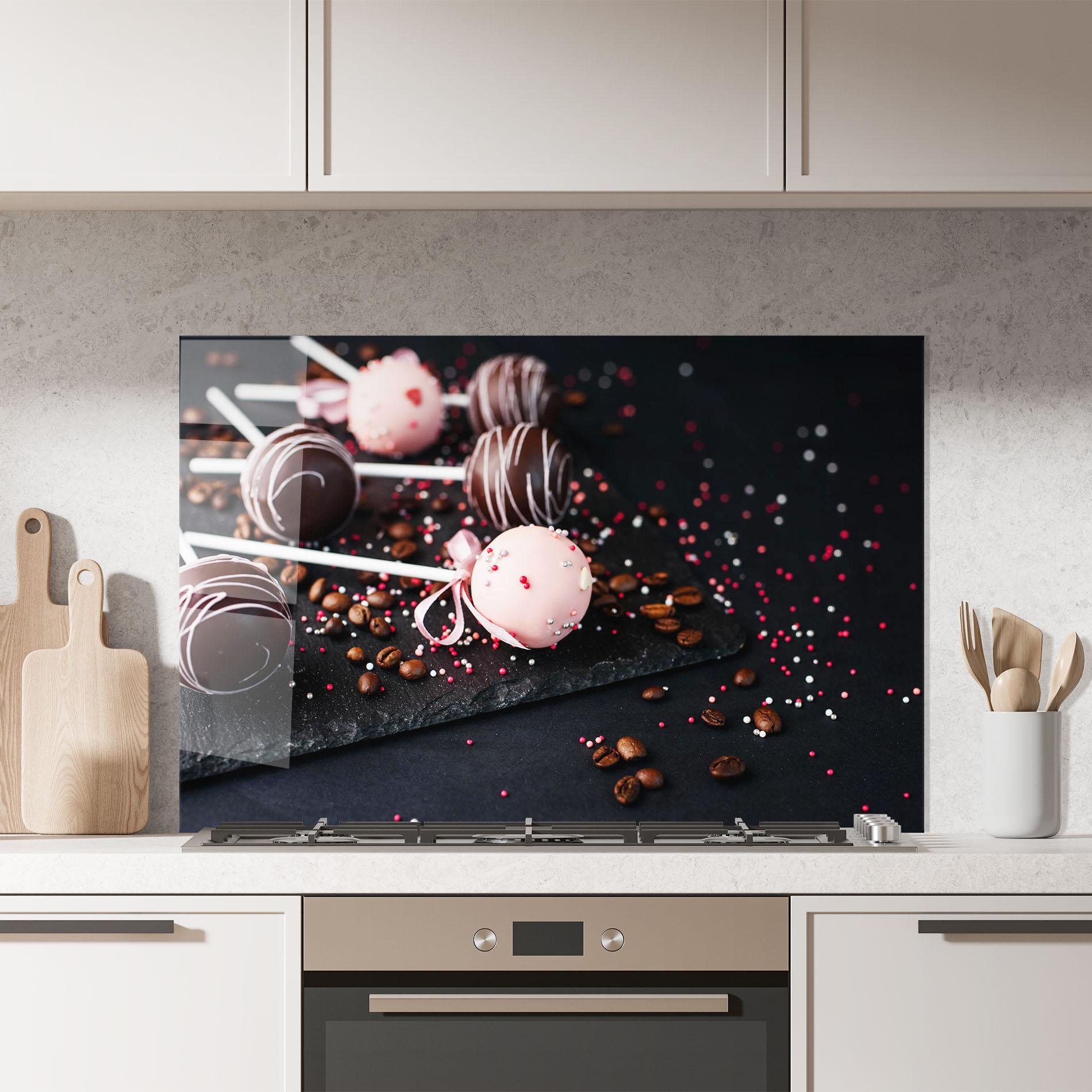 Стъклен панел за кухня Chocolate Dessert mockup 7